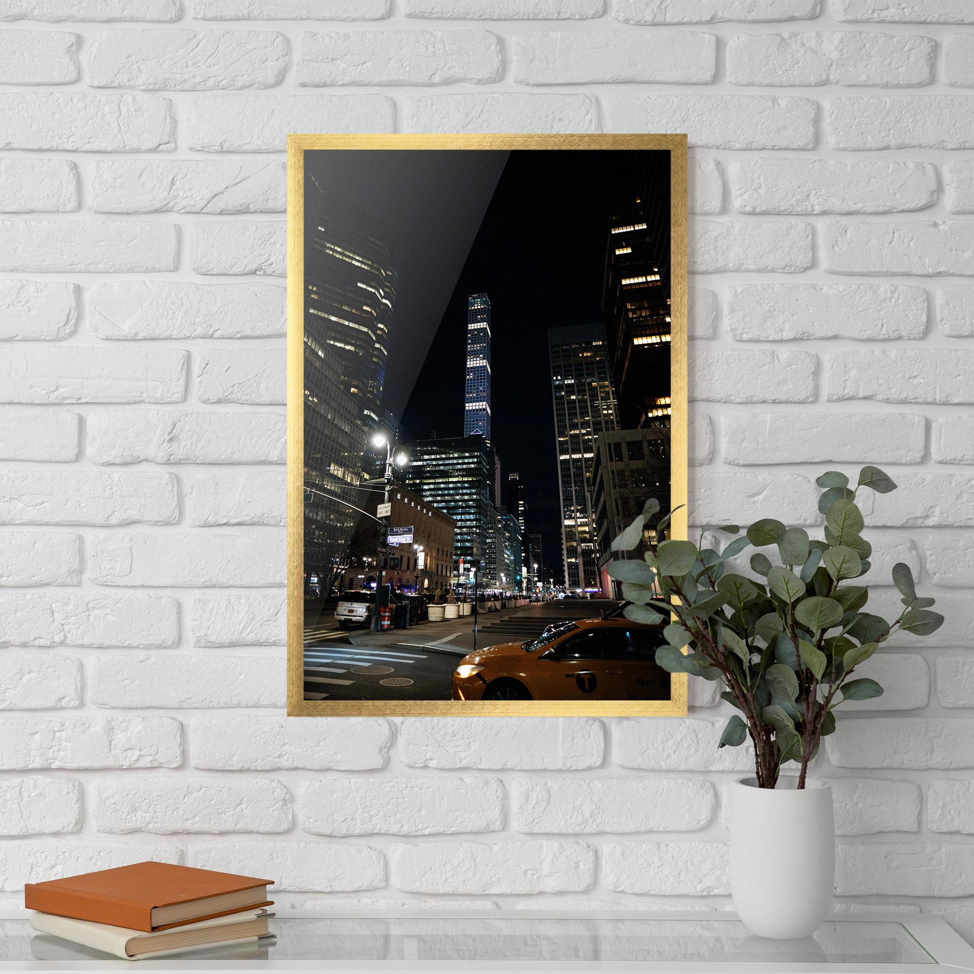 Poster Înrămat Skyline Night Light mockup 5