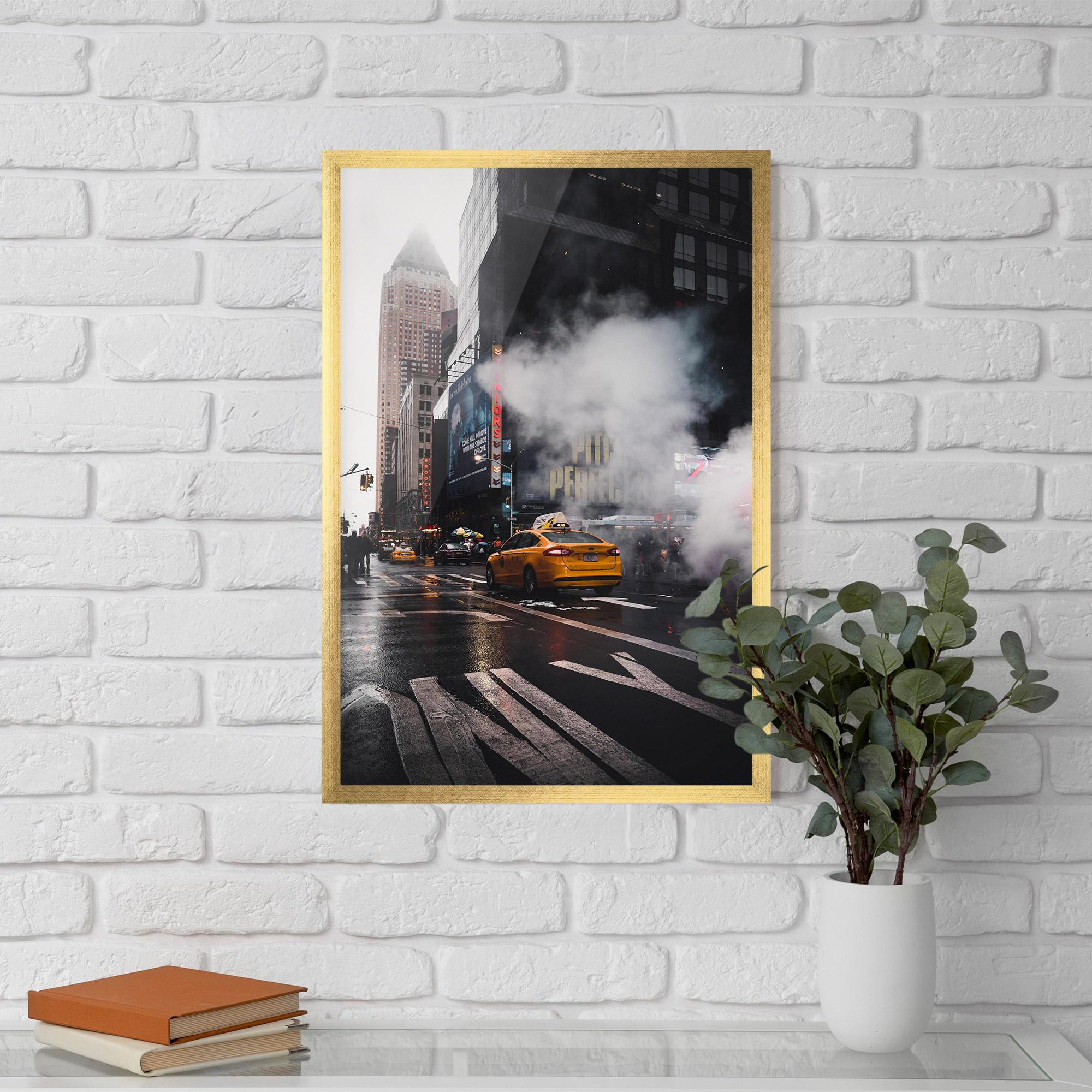 Poster Înrămat Taxi Smoke City mockup 5