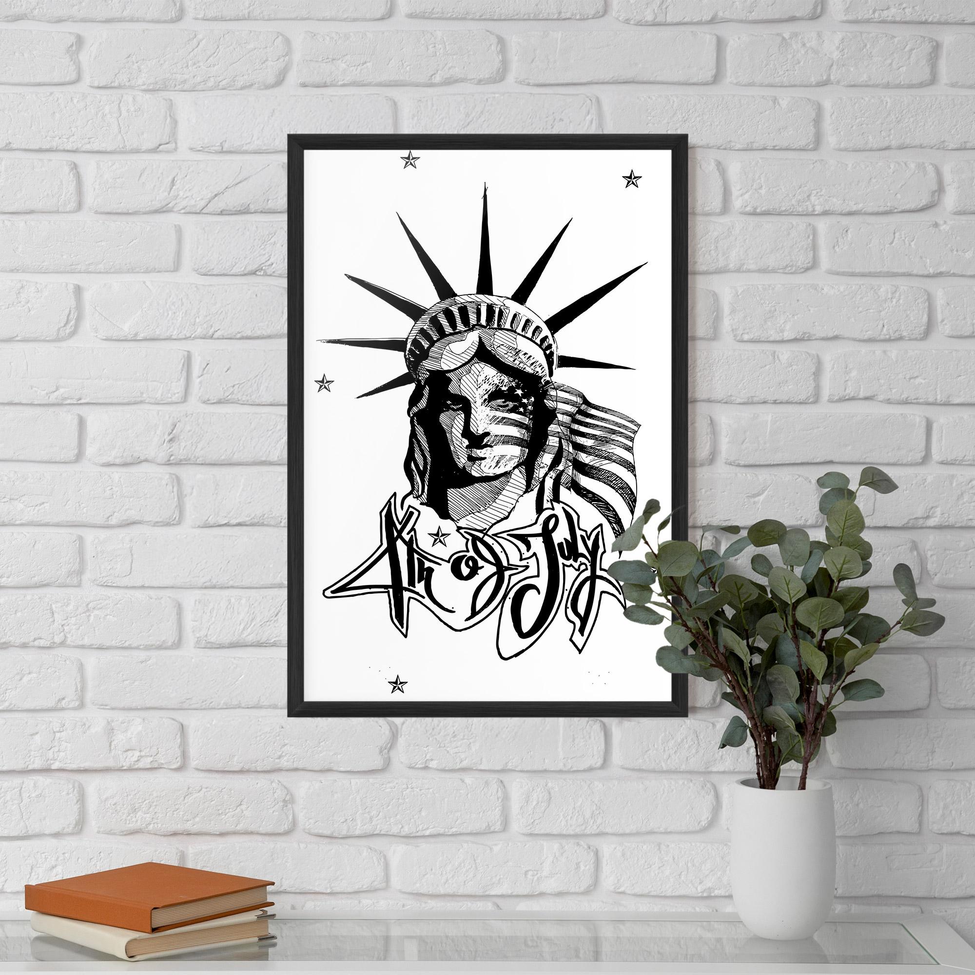 Poster Înrămat Head Of Liberty Statue mockup 5