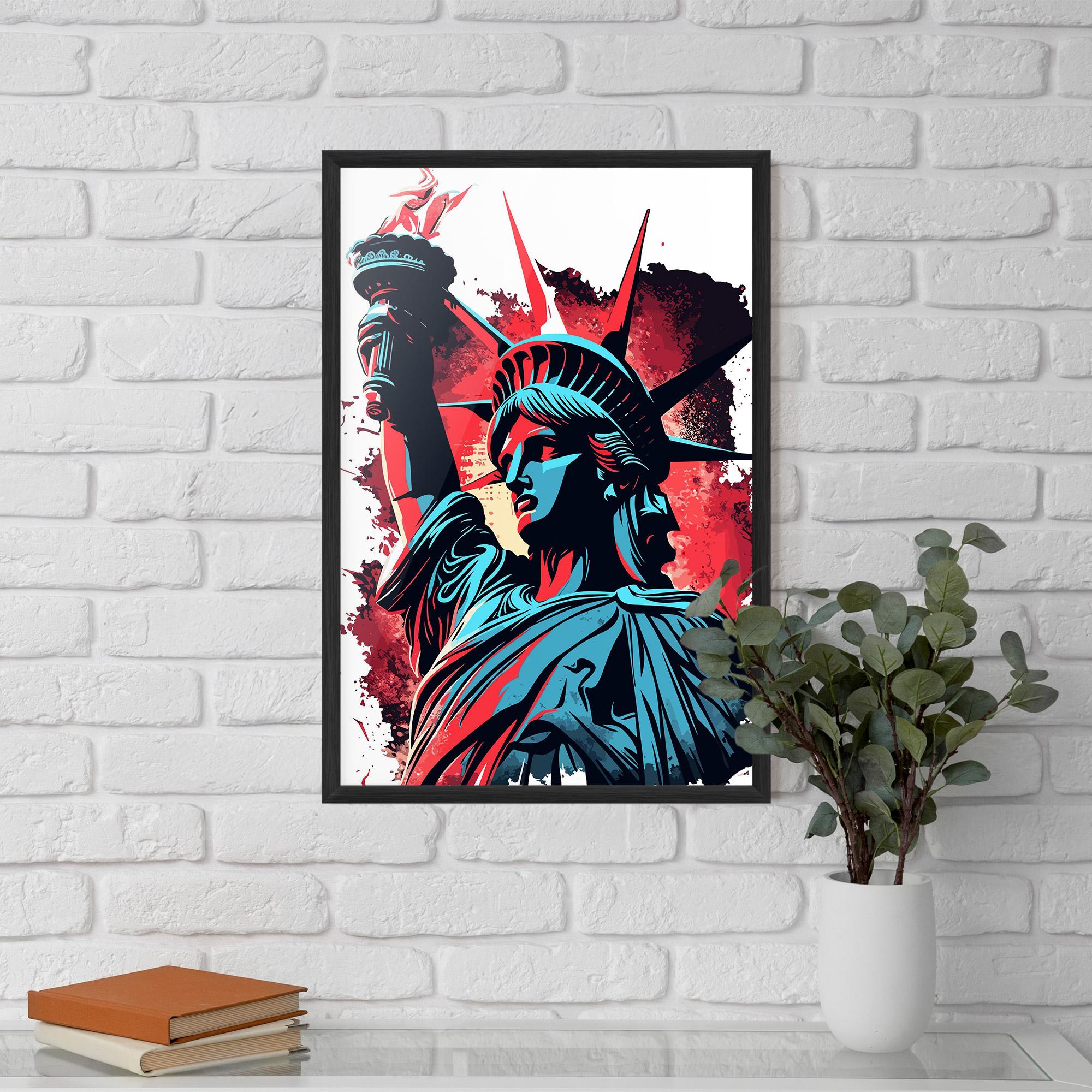 Poster Înrămat Liberty Statue Art mockup 5