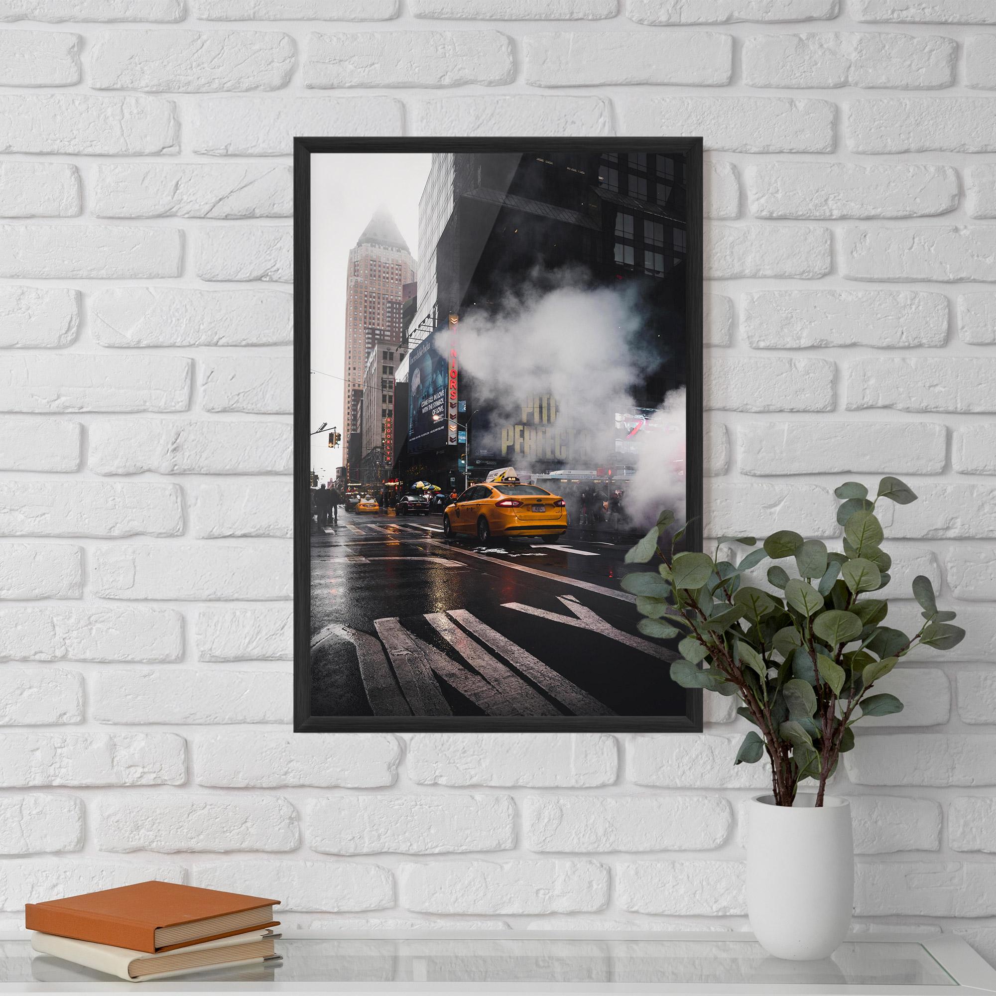 Poster Înrămat Taxi Smoke City mockup 5