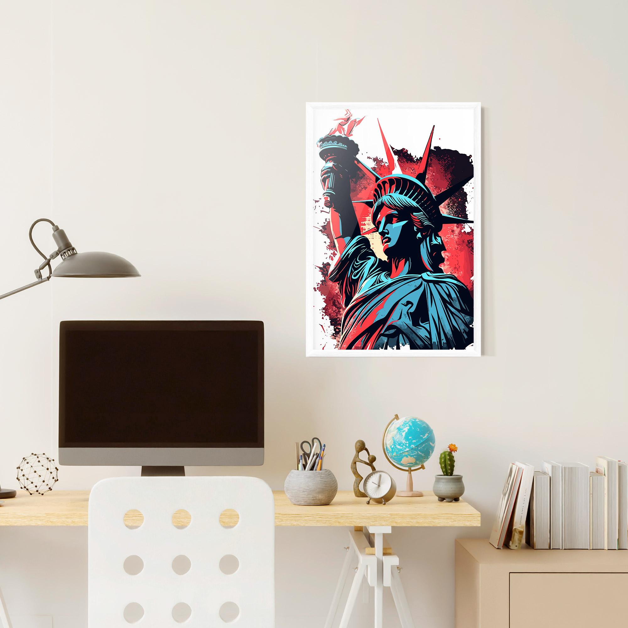 Poster Înrămat Liberty Statue Art mockup 6