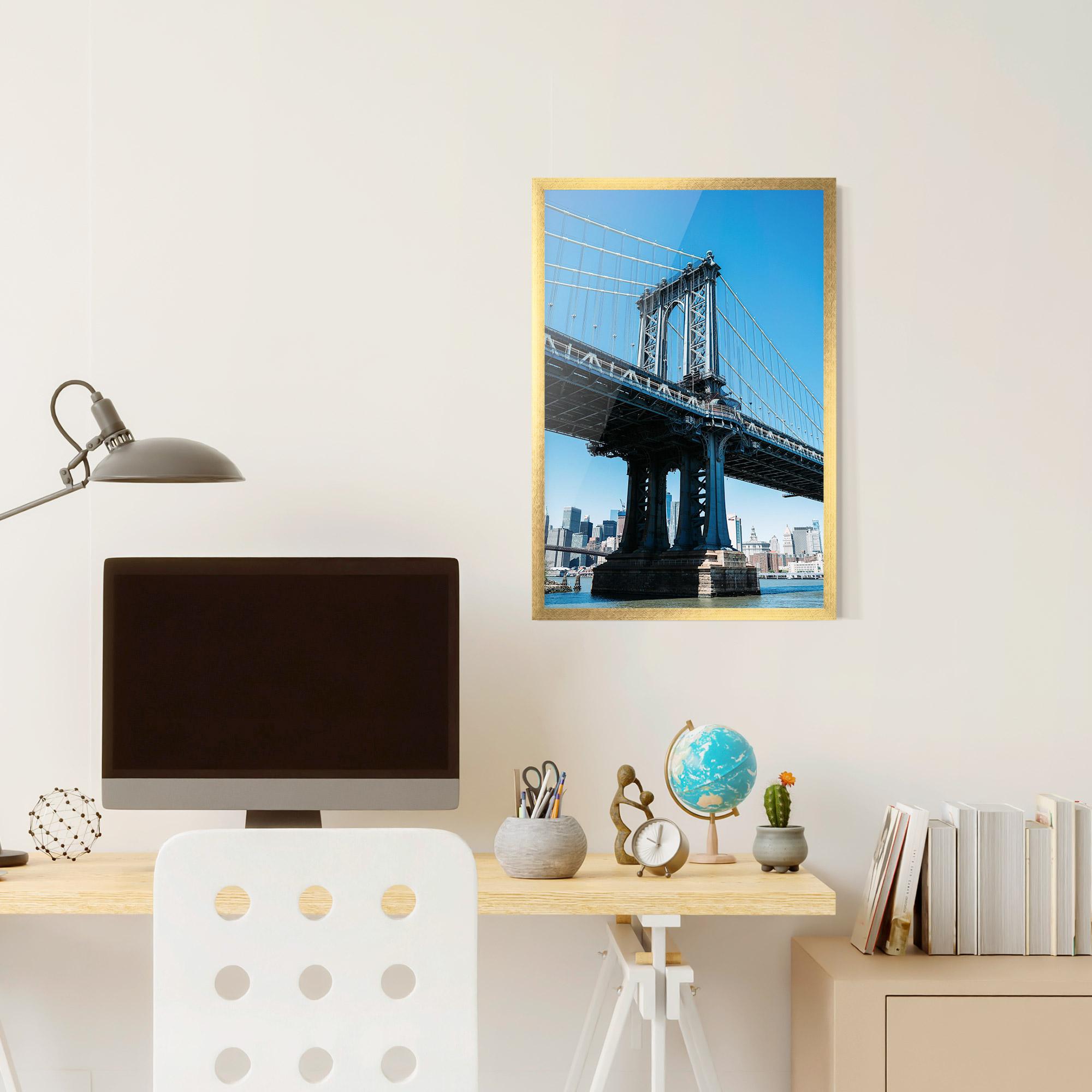 Poster Înrămat Blue Sky Bridge mockup 6