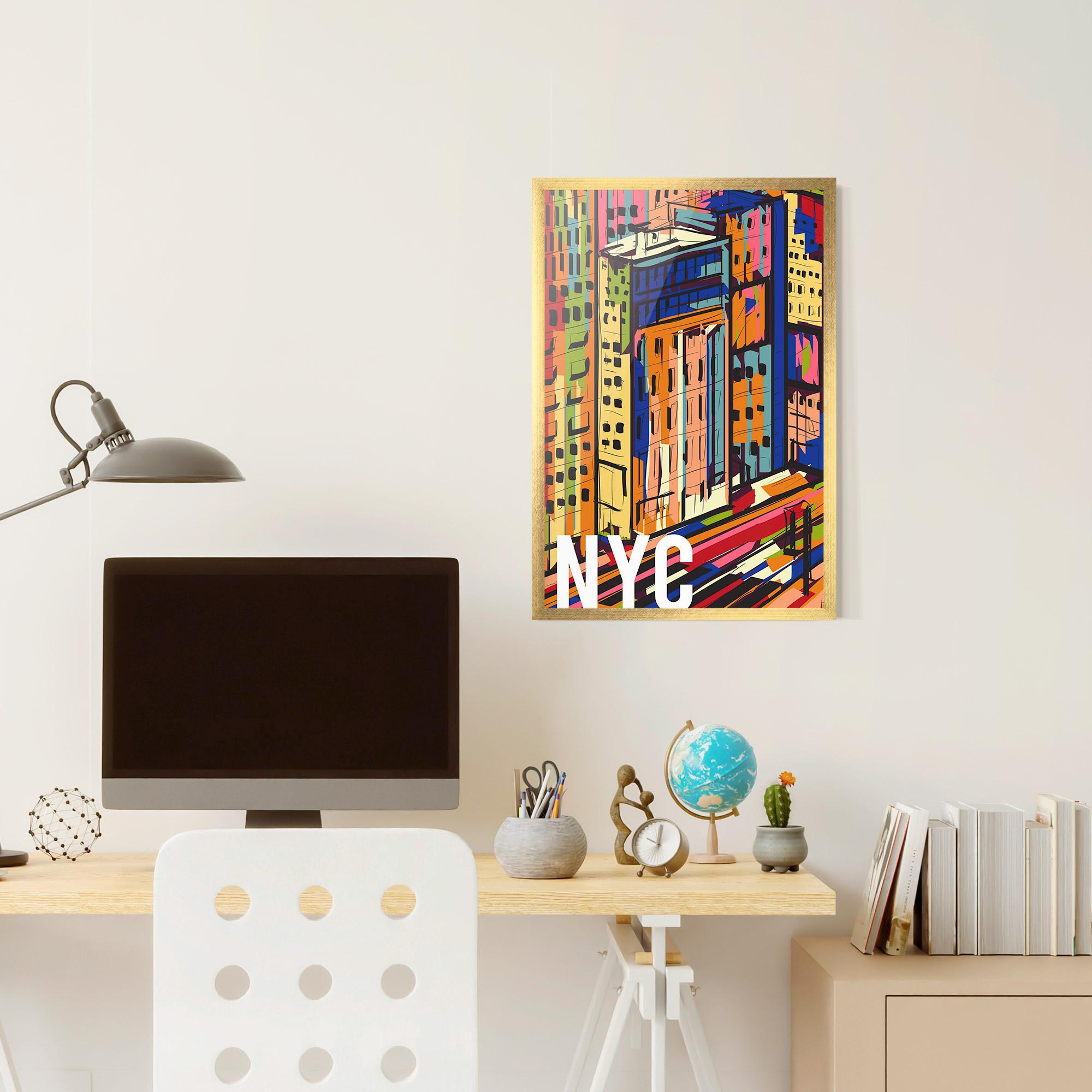 Poster Înrămat New York City Art mockup 6