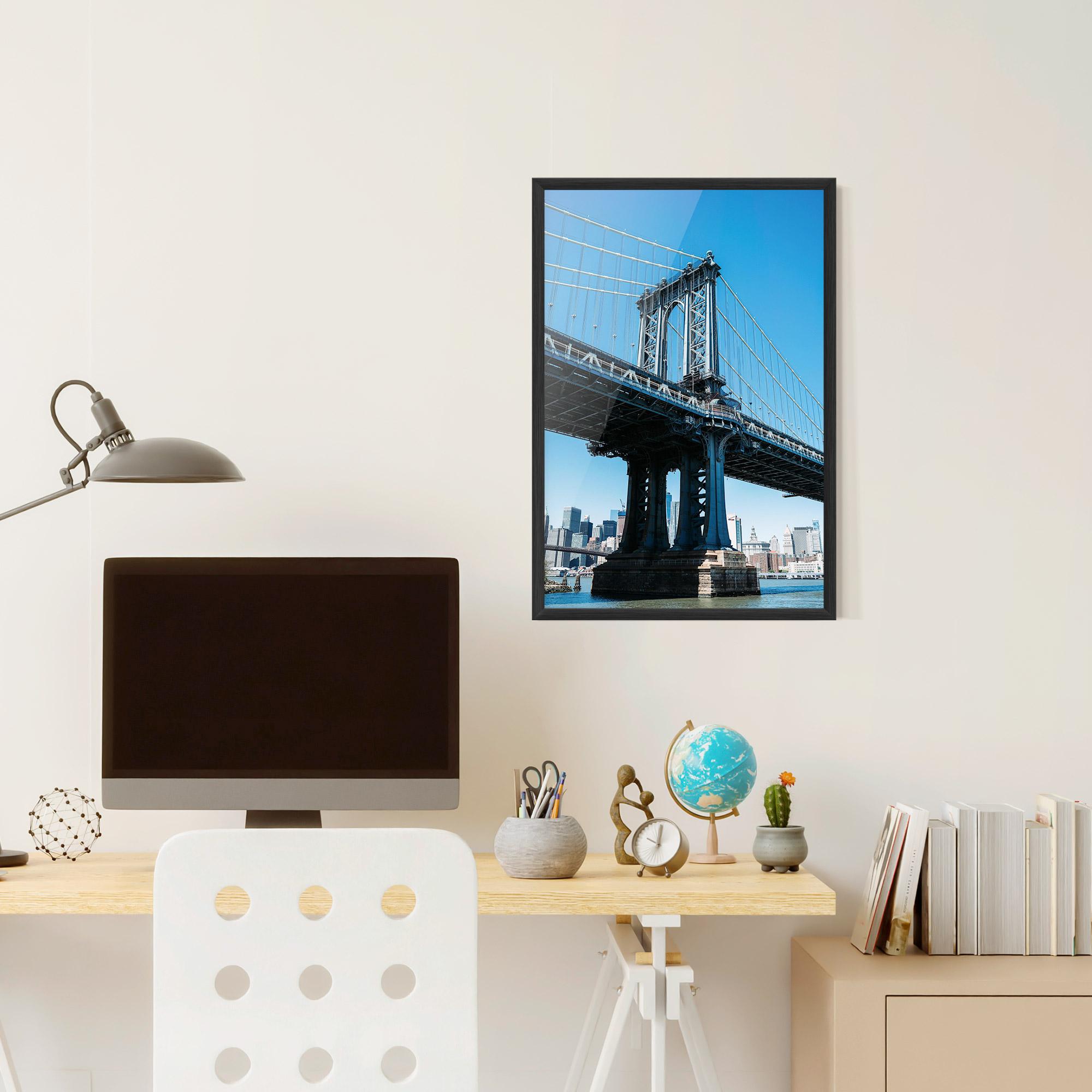 Poster Înrămat Blue Sky Bridge mockup 6