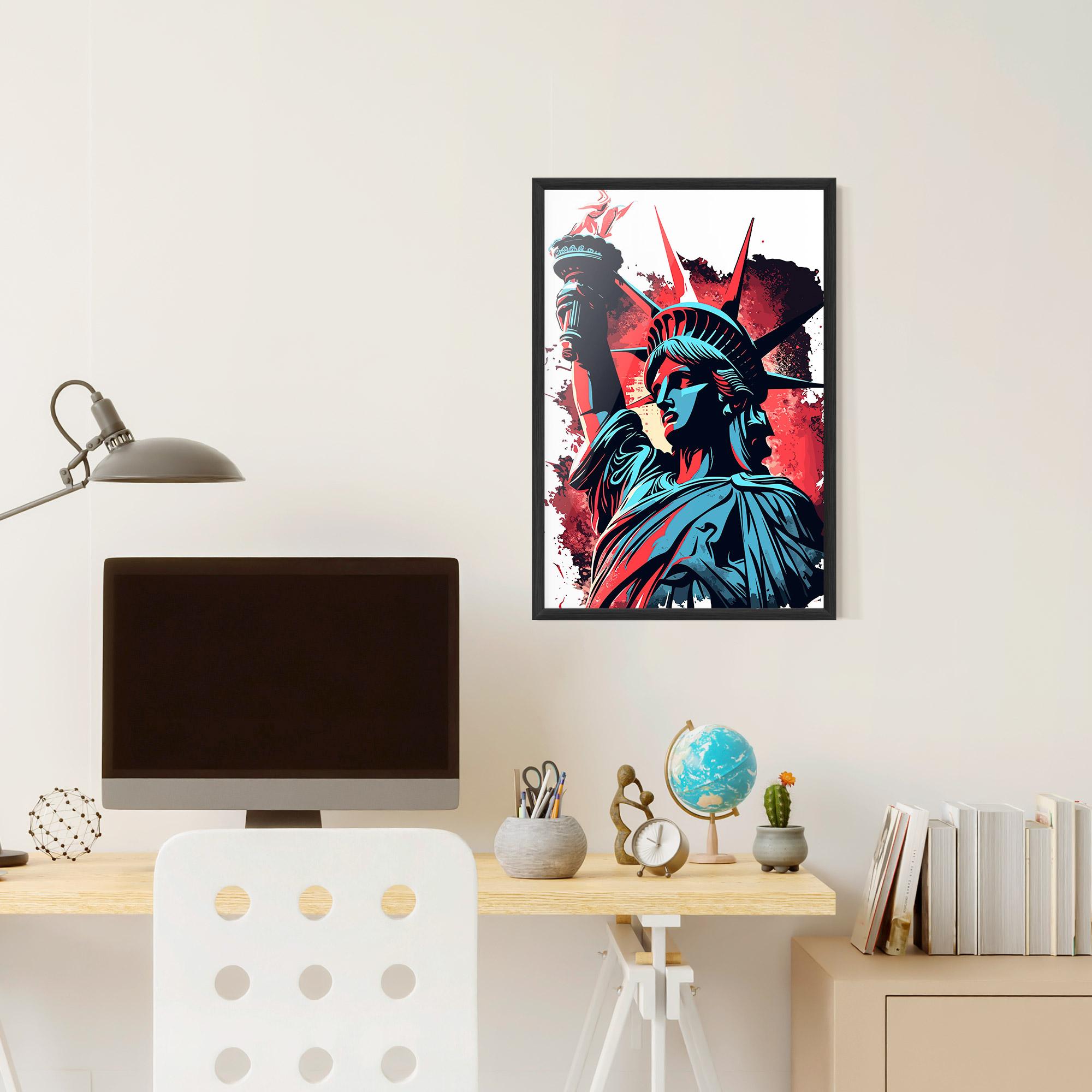 Poster Înrămat Liberty Statue Art mockup 6