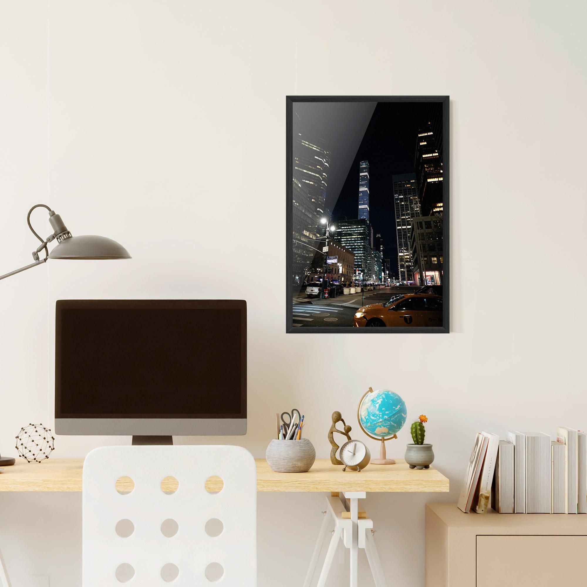 Poster Înrămat Skyline Night Light mockup 6
