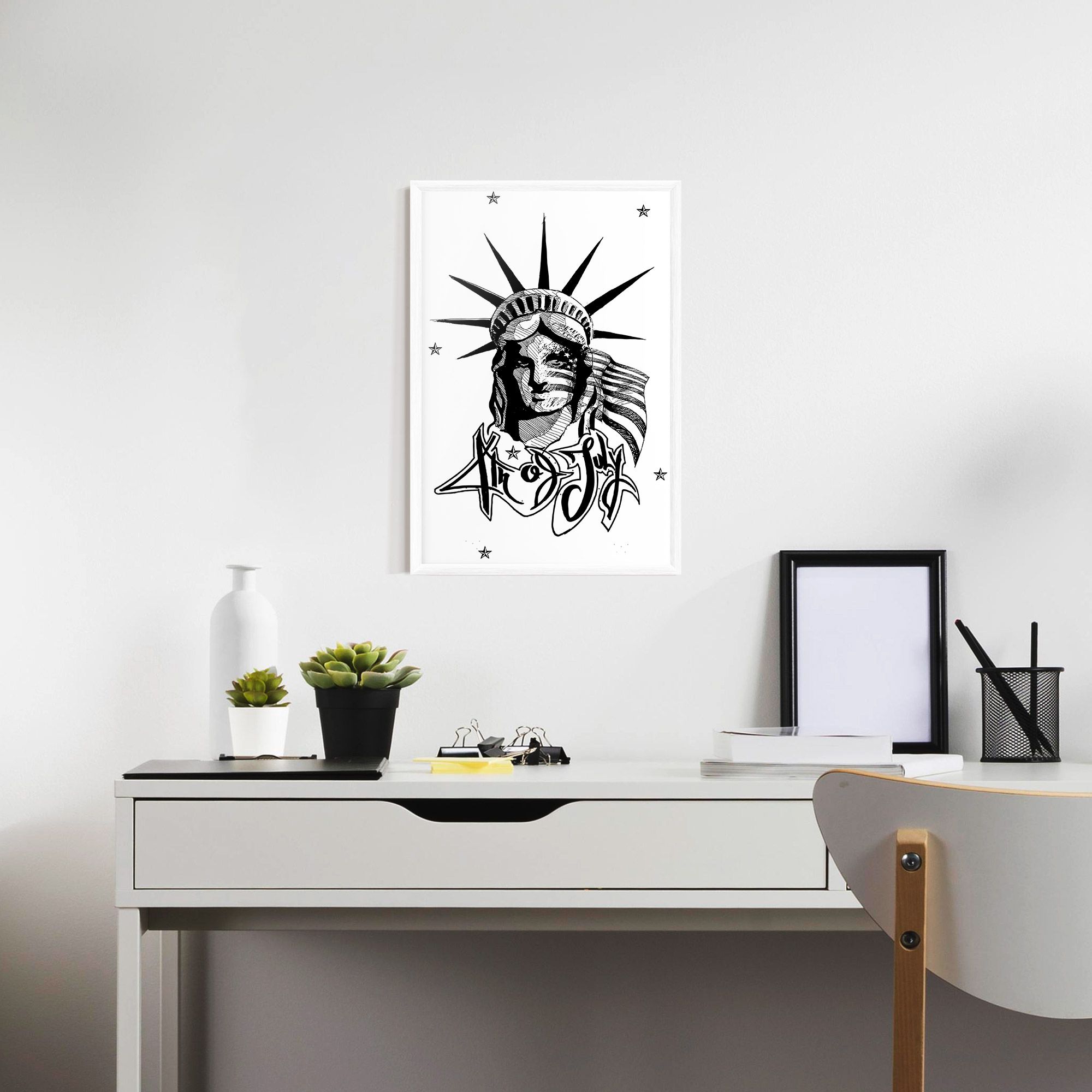 Head Of Liberty Statue mockup 7