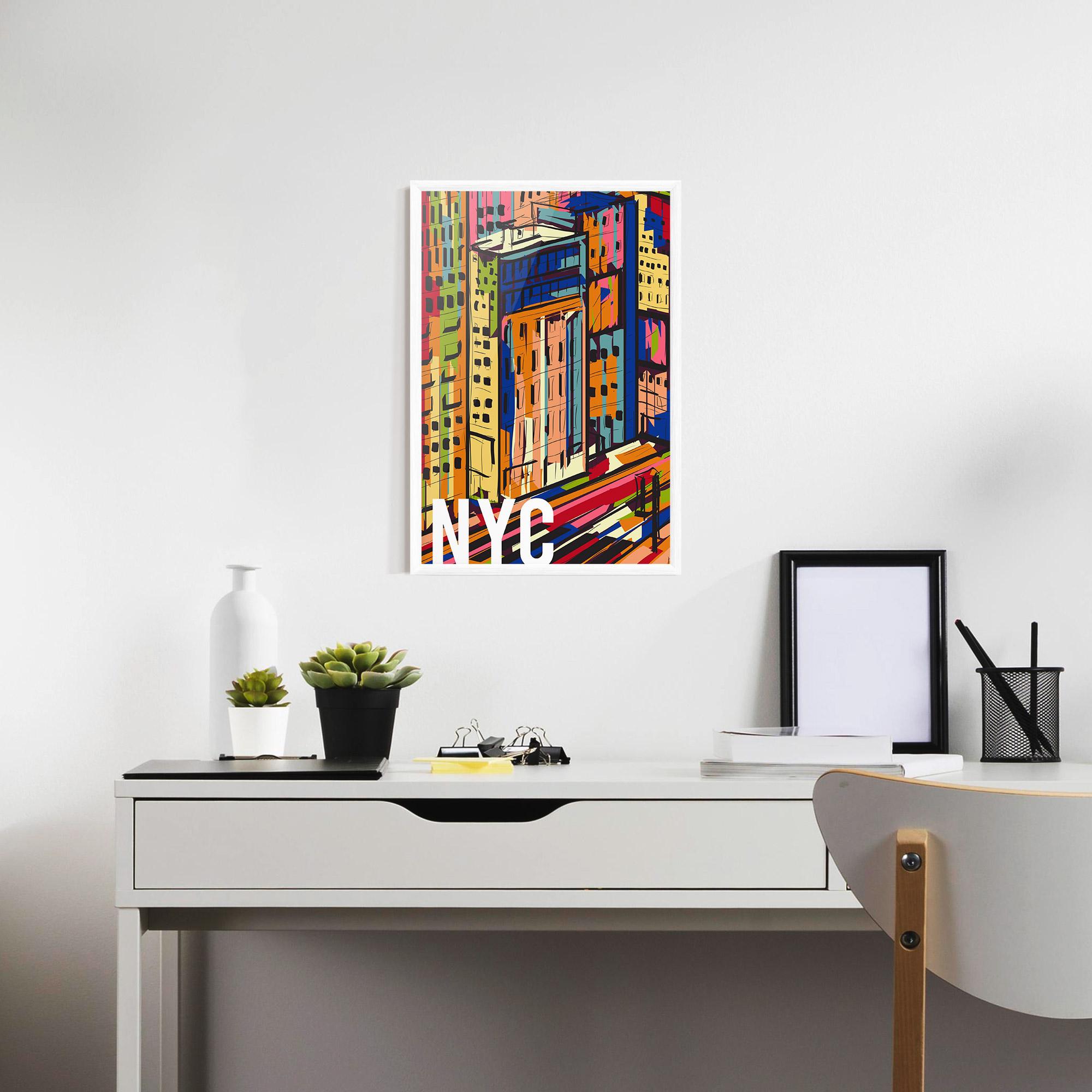 Poster Înrămat New York City Art mockup 7