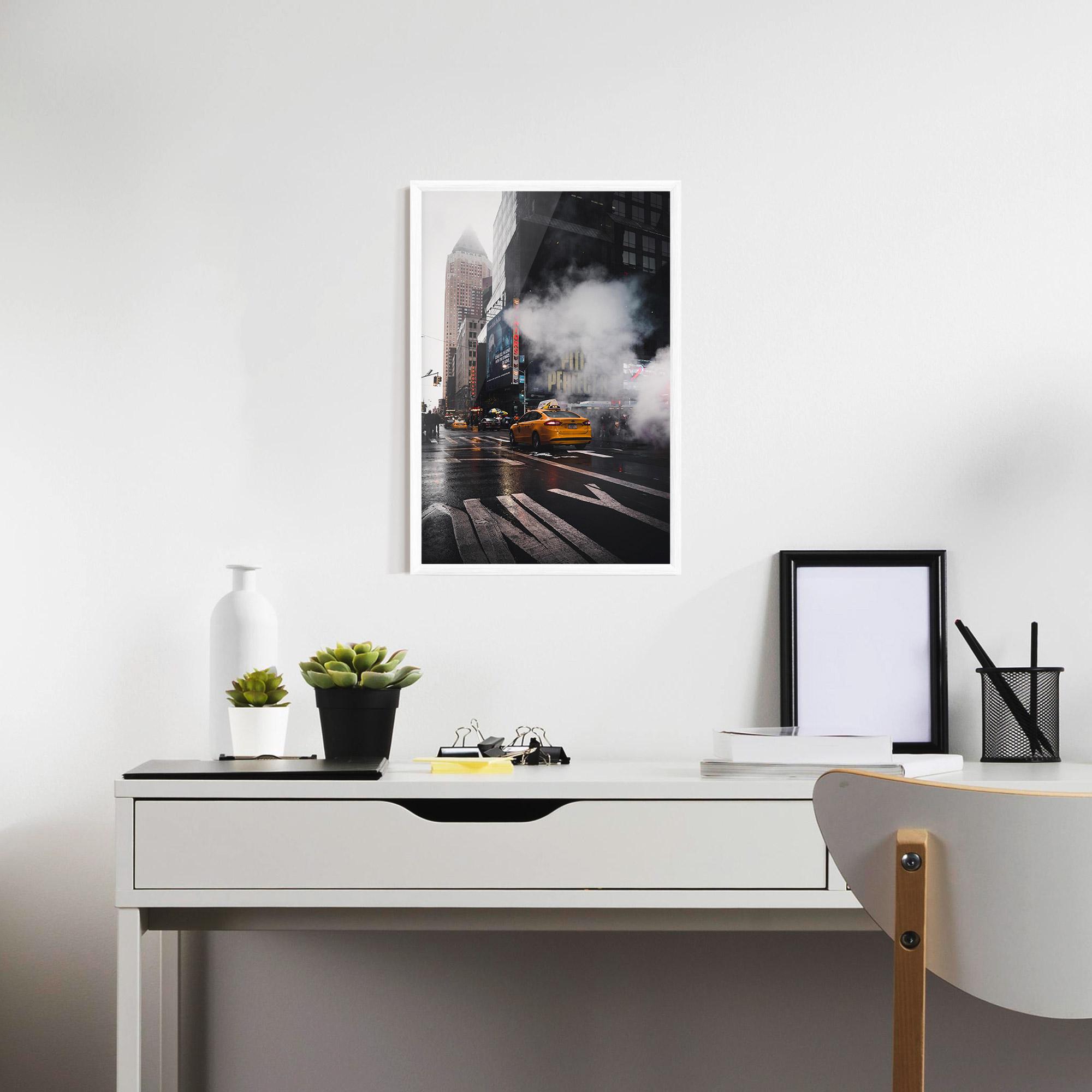 Poster Înrămat Taxi Smoke City mockup 7