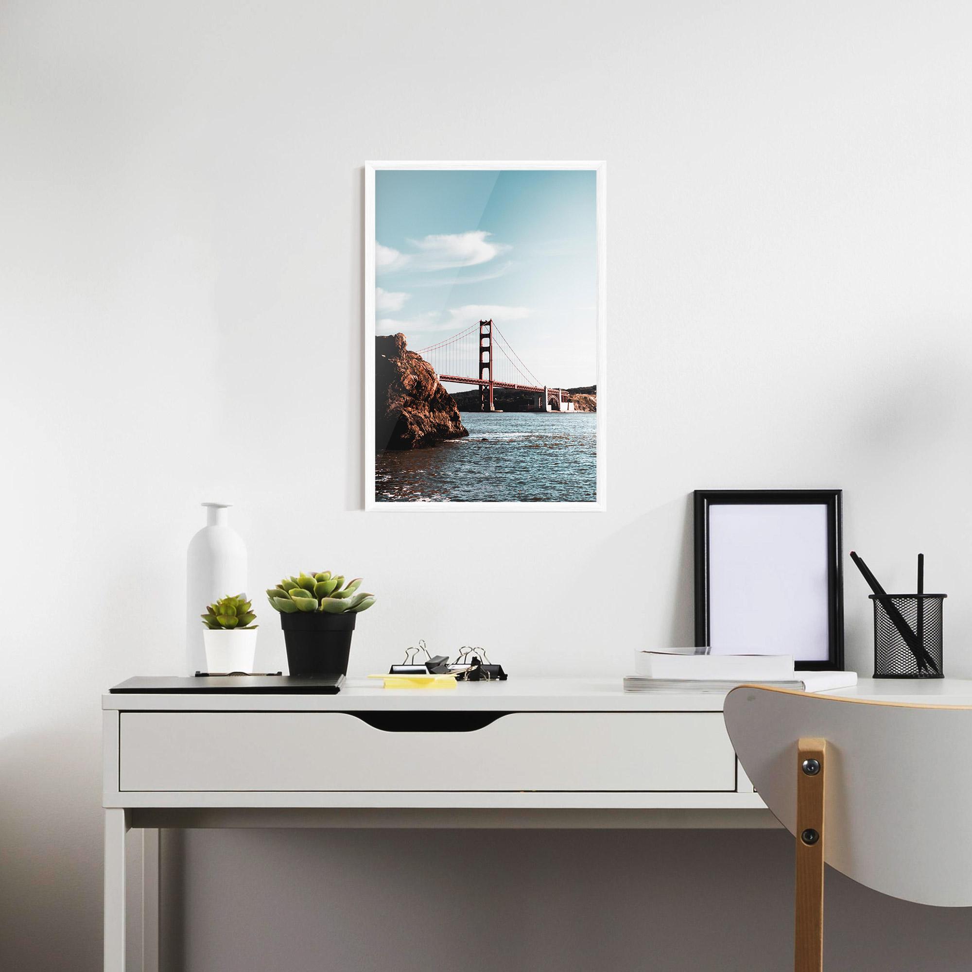 Poster Înrămat Water Red Bridge mockup 7