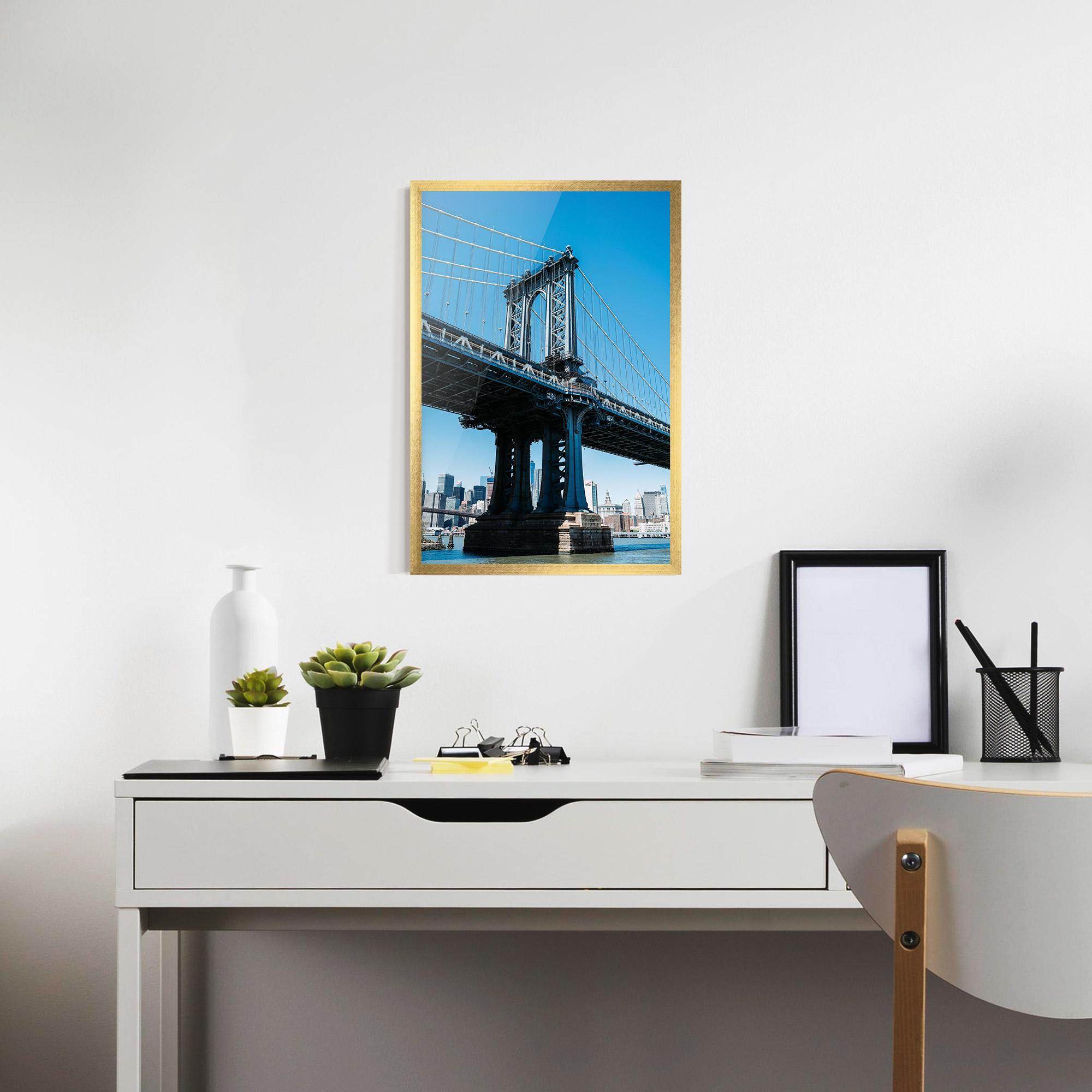 Poster Înrămat Blue Sky Bridge mockup 7