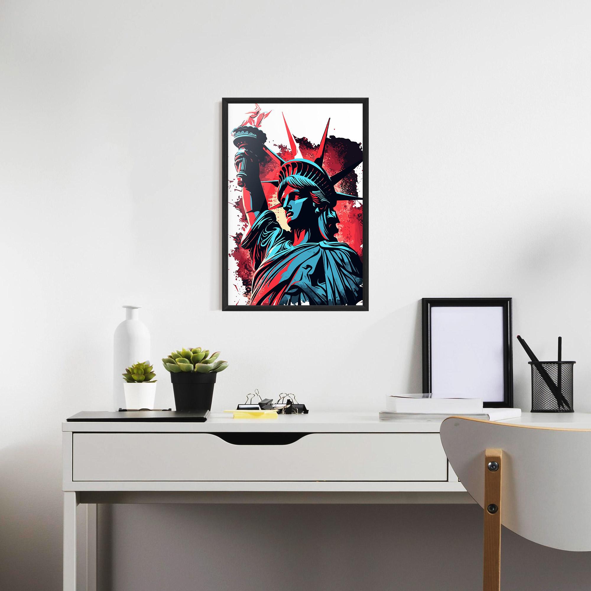 Poster Înrămat Liberty Statue Art mockup 7