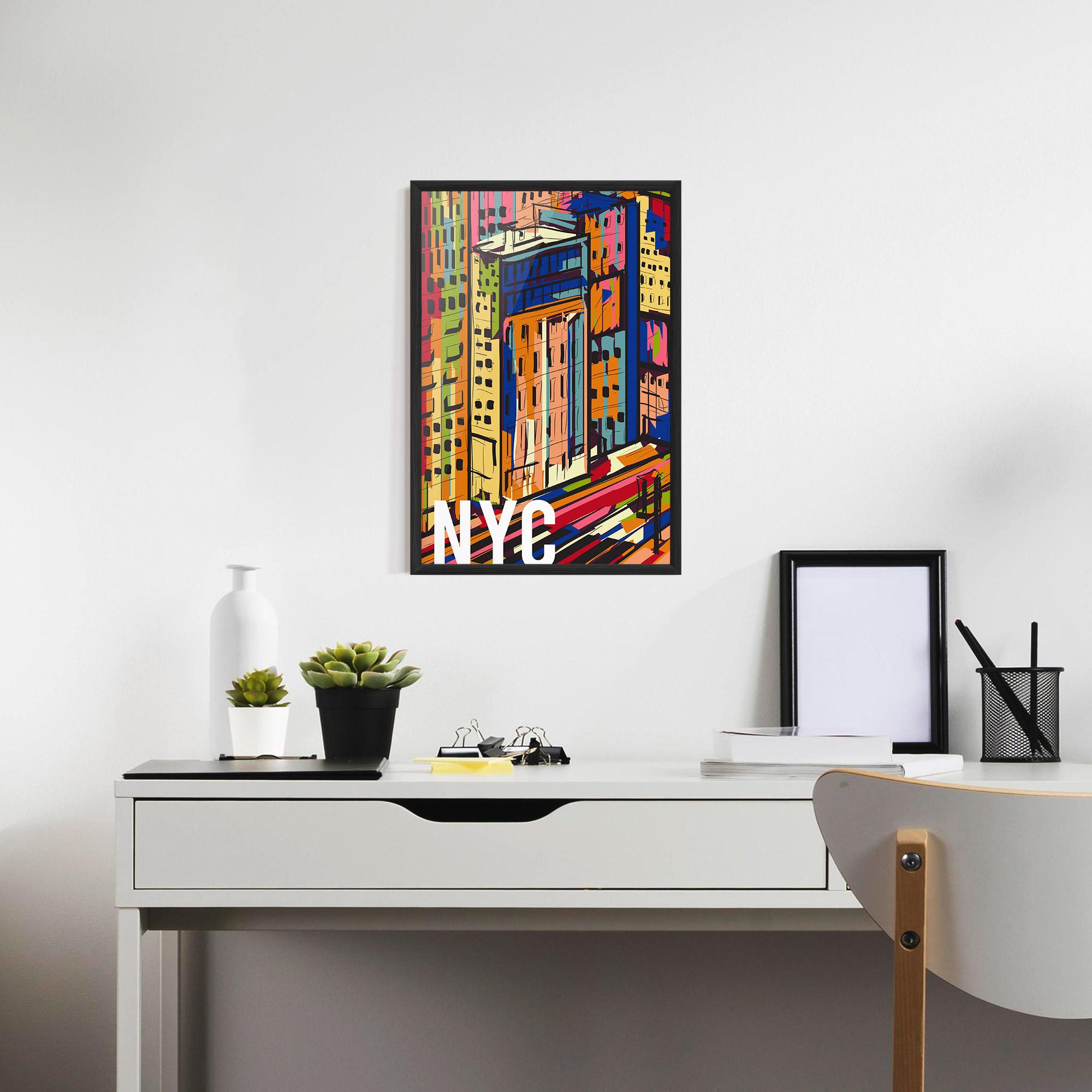 Poster Înrămat New York City Art mockup 7