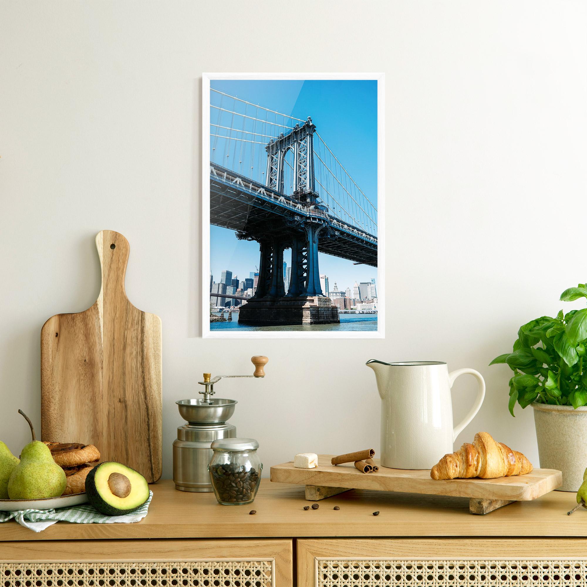 Poster Înrămat Blue Sky Bridge mockup 8