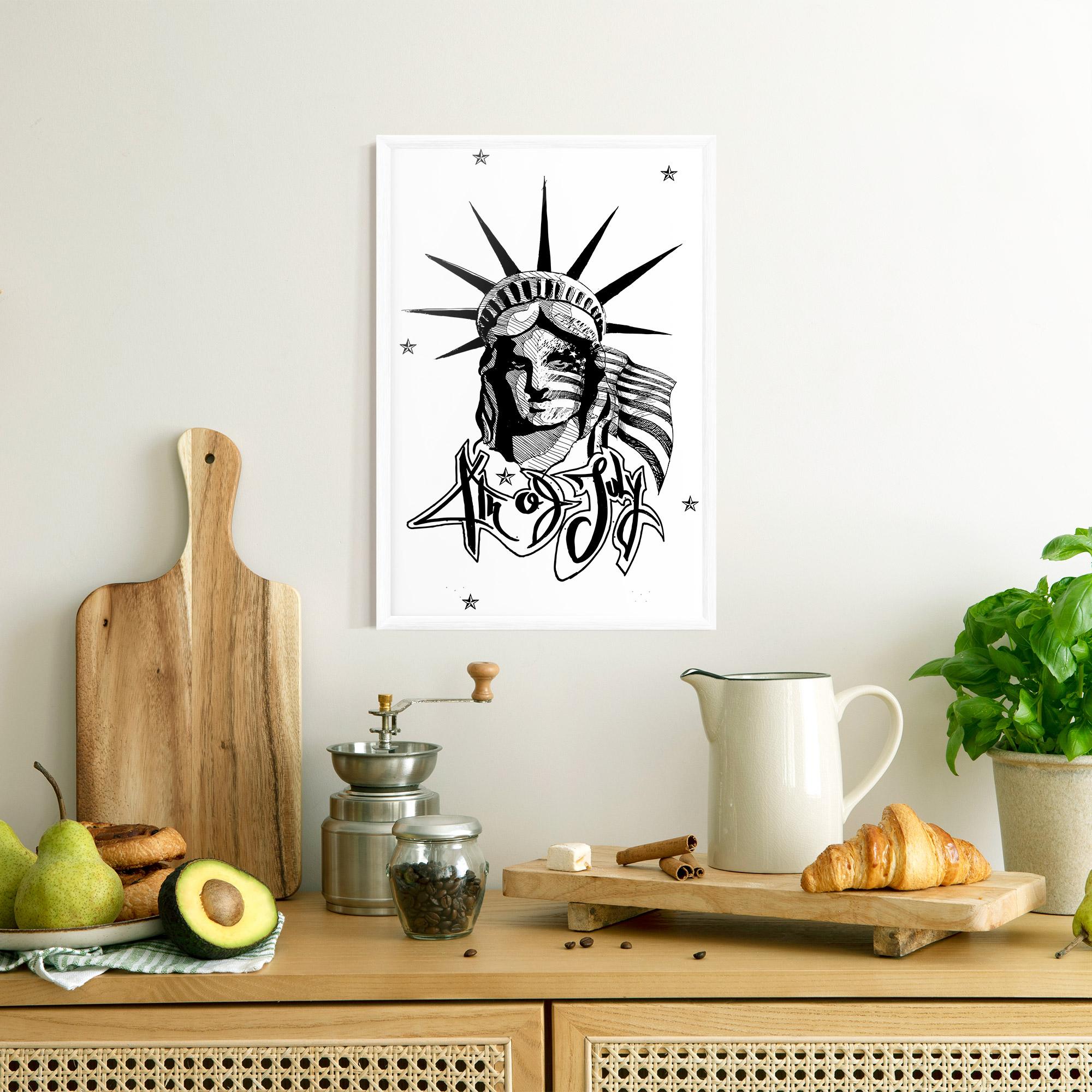 Poster Înrămat Head Of Liberty Statue mockup 8