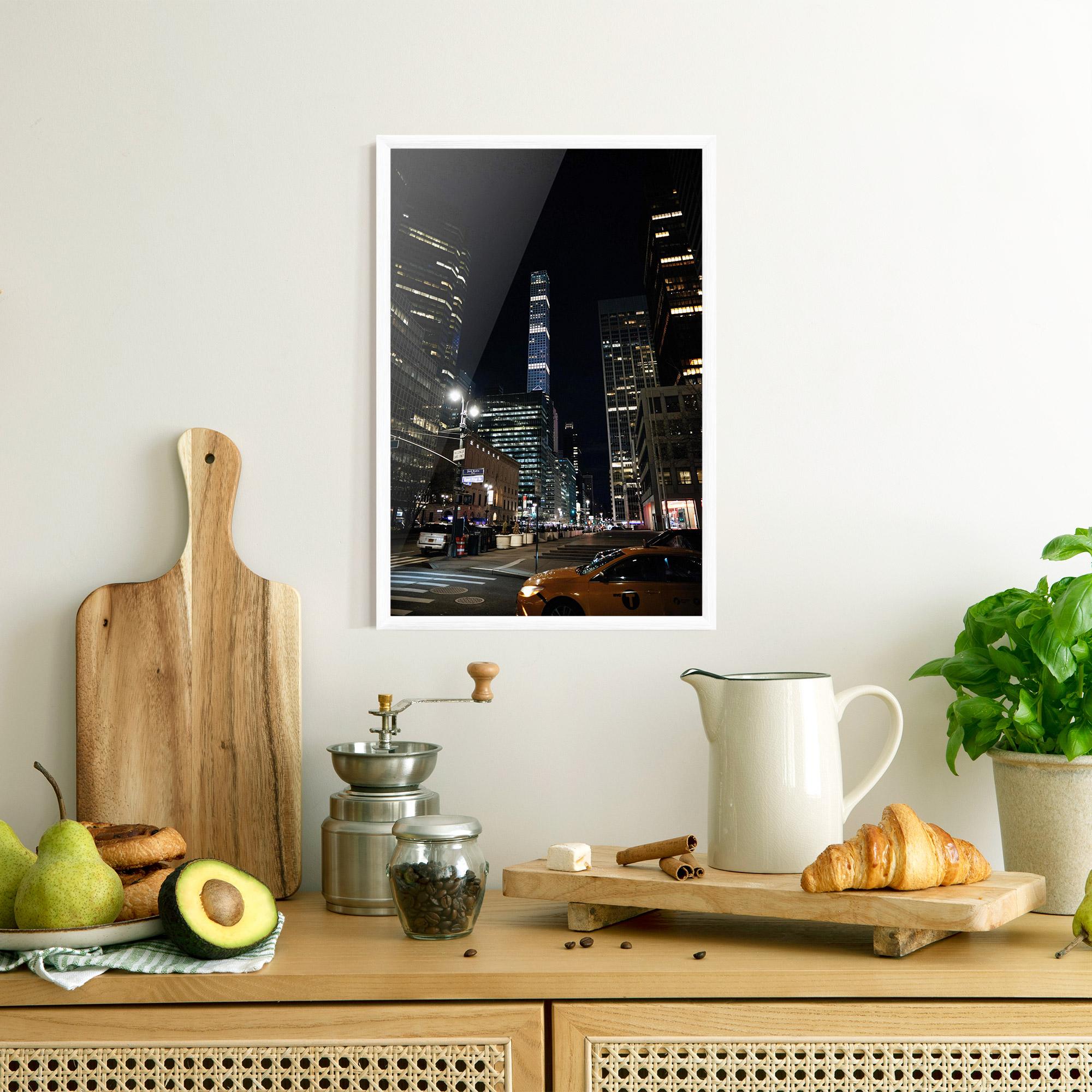 Poster Înrămat Skyline Night Light mockup 8