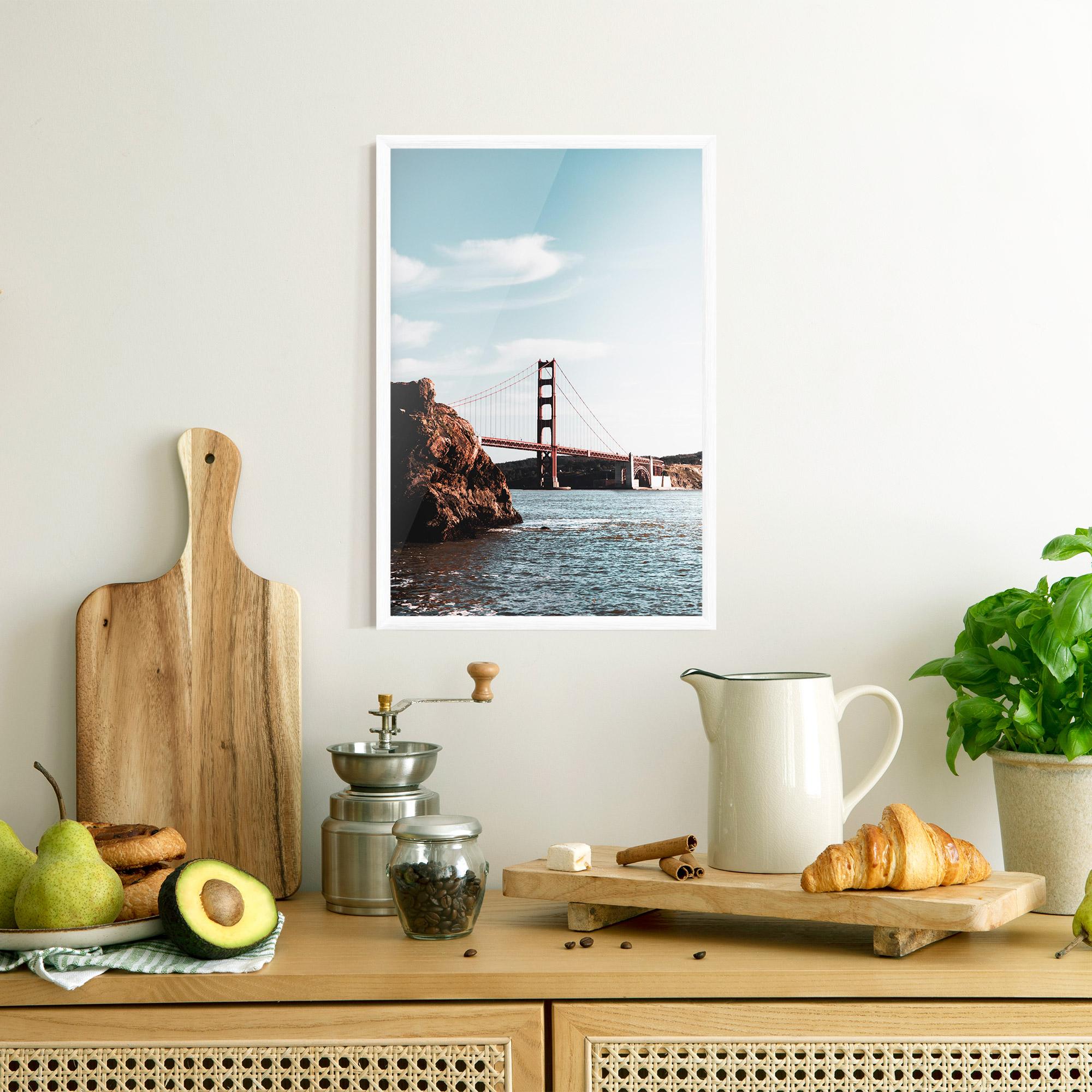 Poster Înrămat Water Red Bridge mockup 8