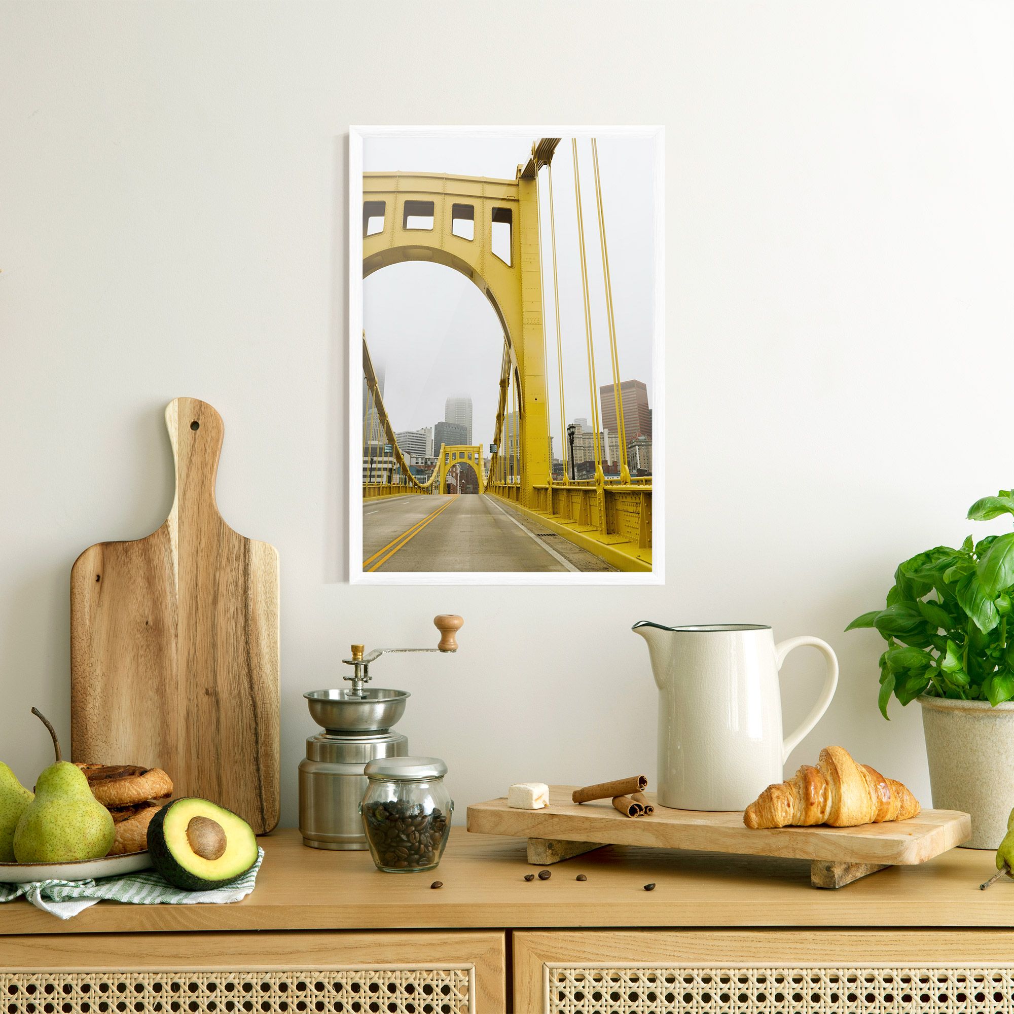 Yellow Foggy Bridge mockup 8