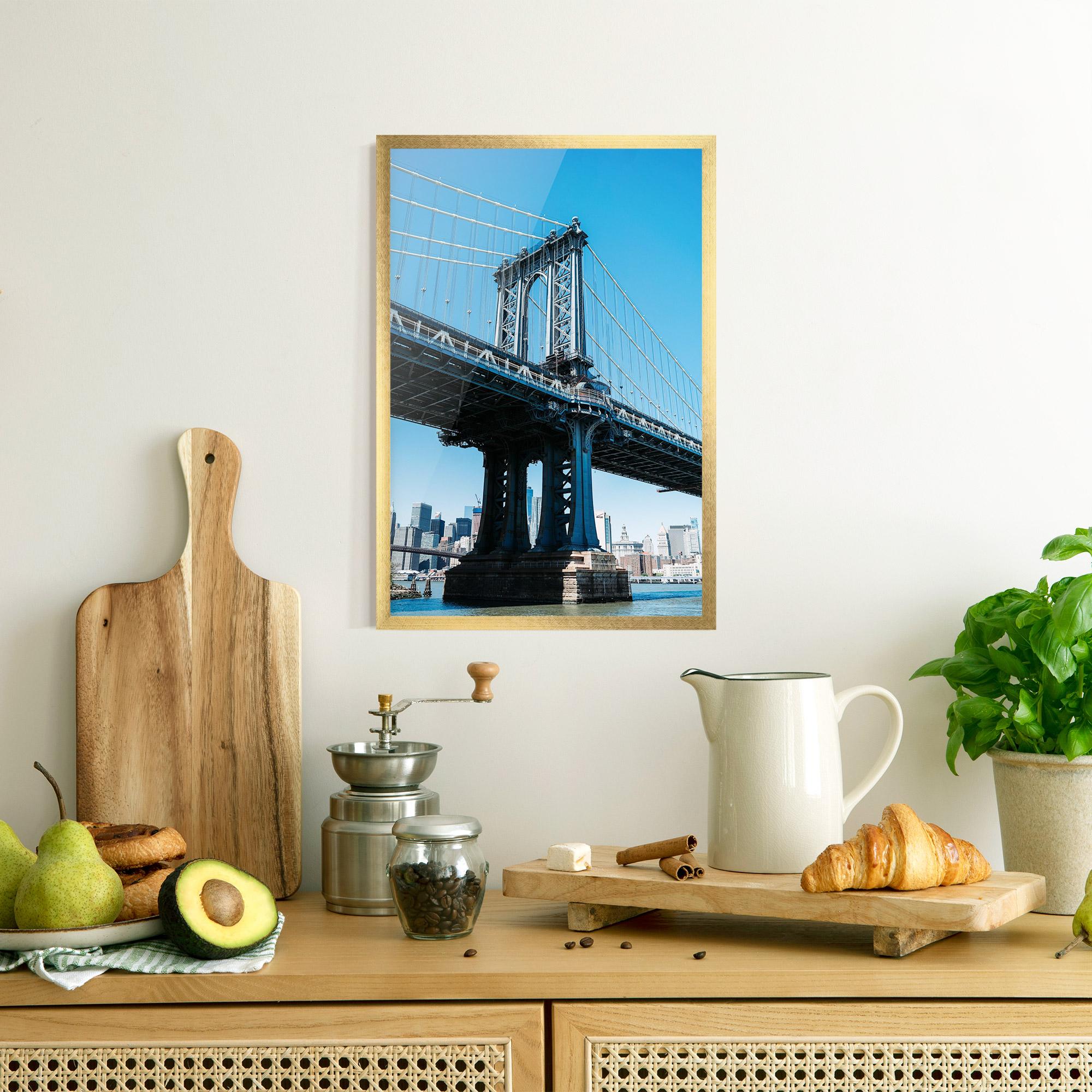 Poster Înrămat Blue Sky Bridge mockup 8