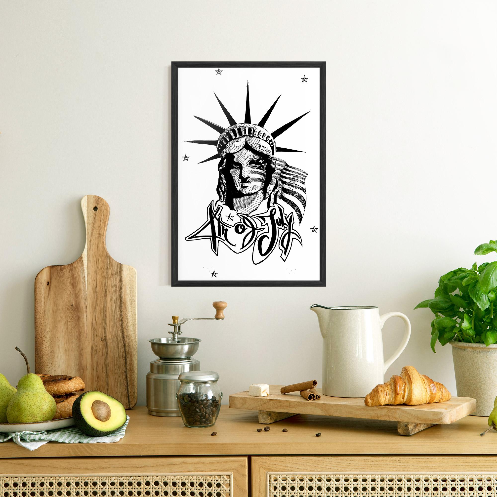 Poster Înrămat Head Of Liberty Statue mockup 8