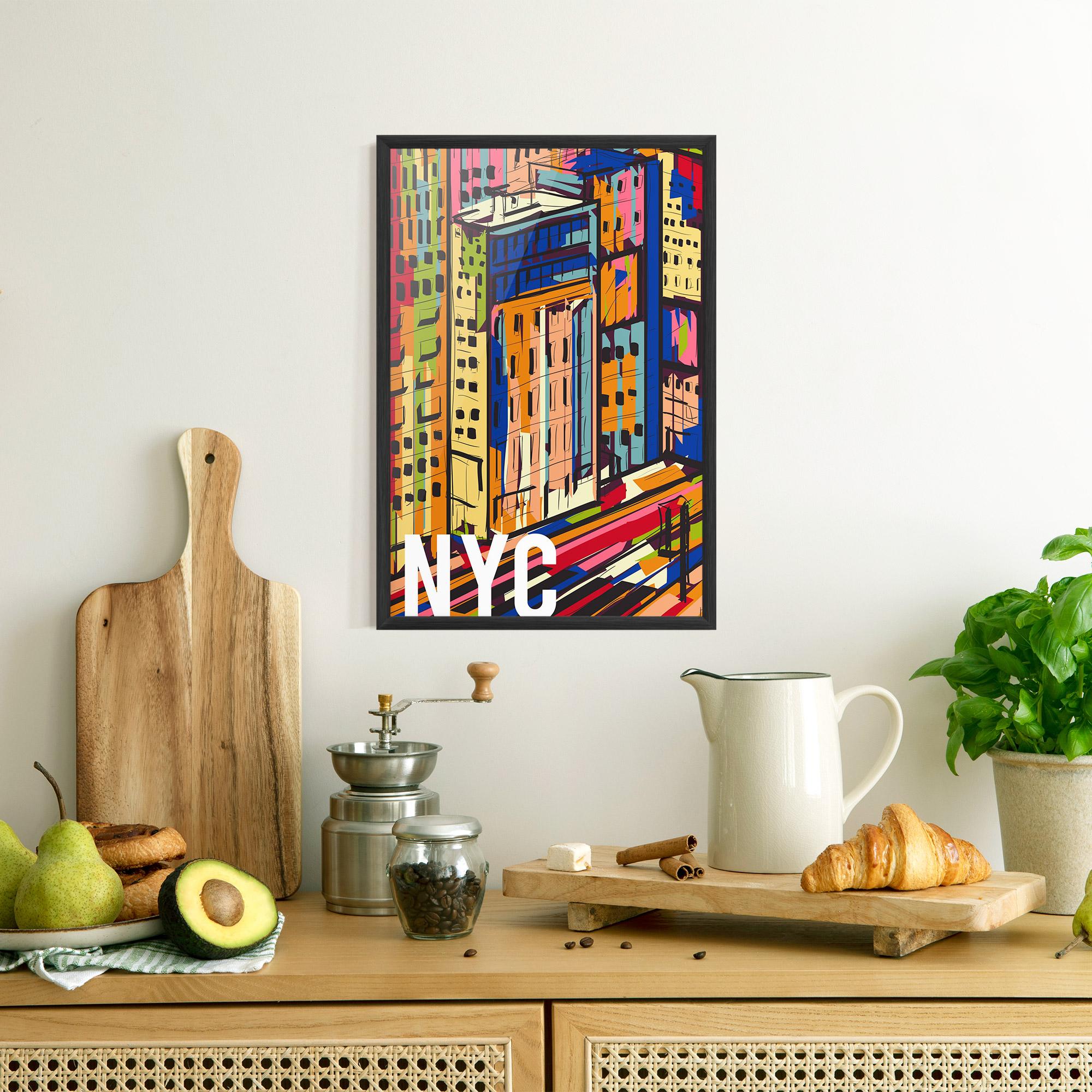 Poster Înrămat New York City Art mockup 8
