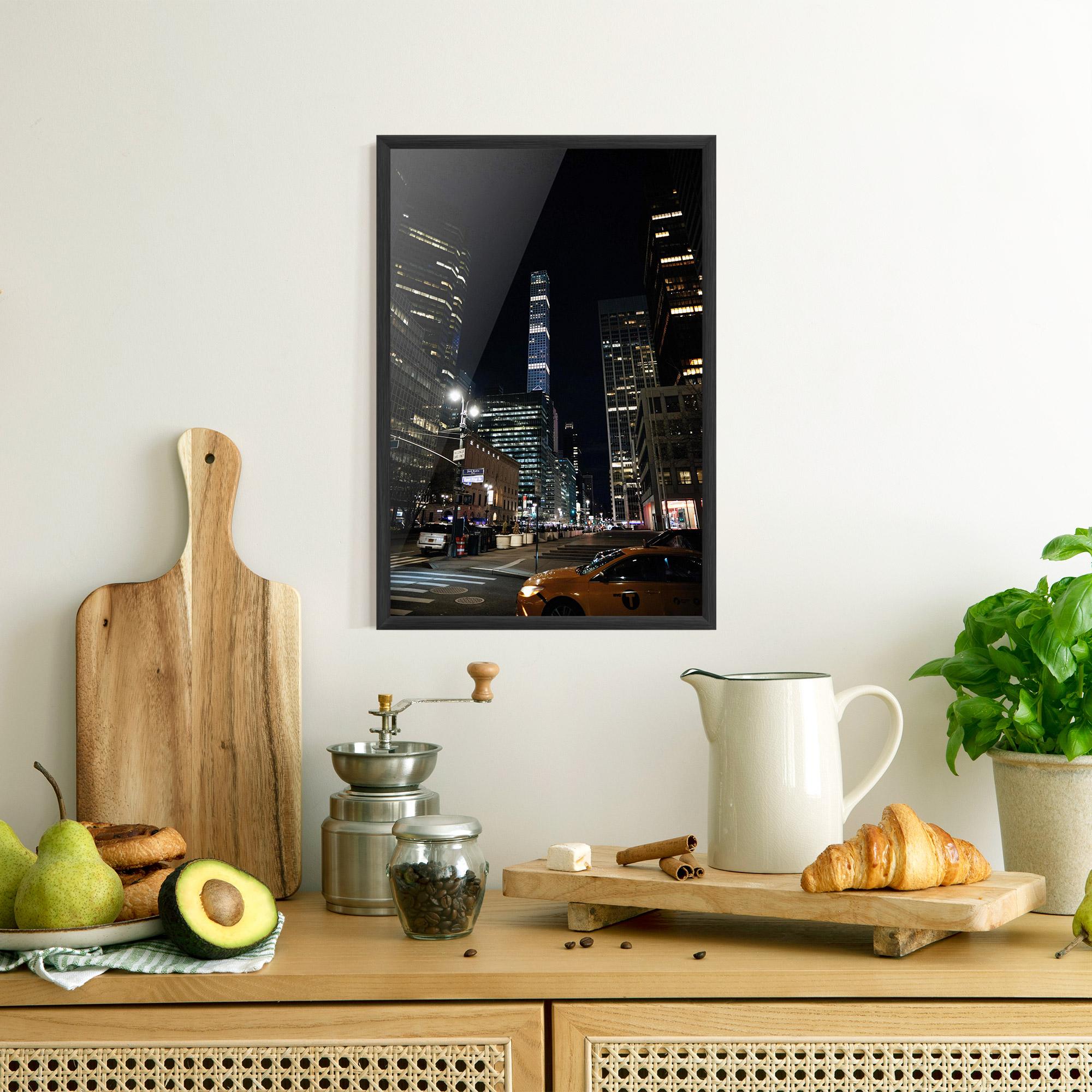 Poster Înrămat Skyline Night Light mockup 8