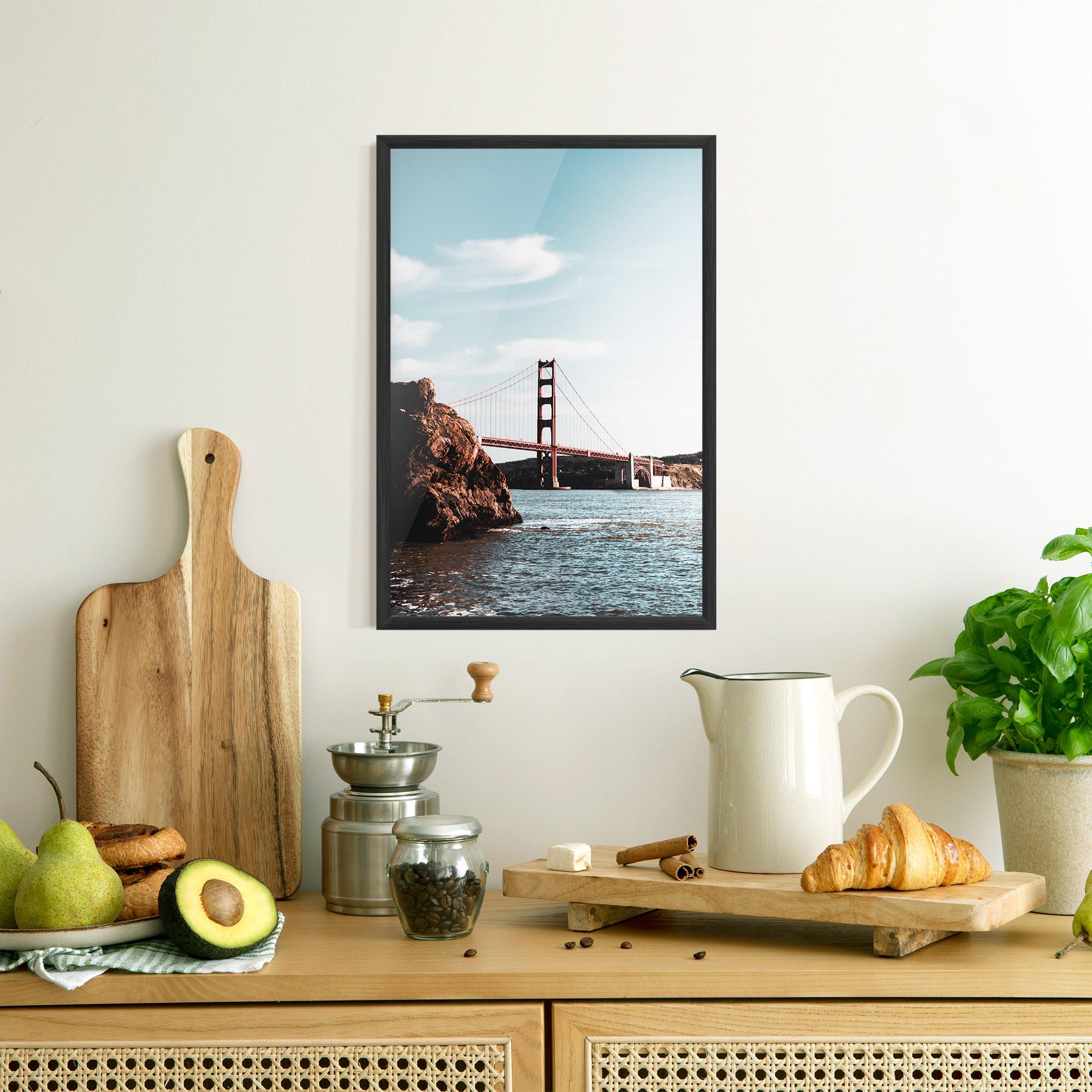 Poster Înrămat Water Red Bridge mockup 8