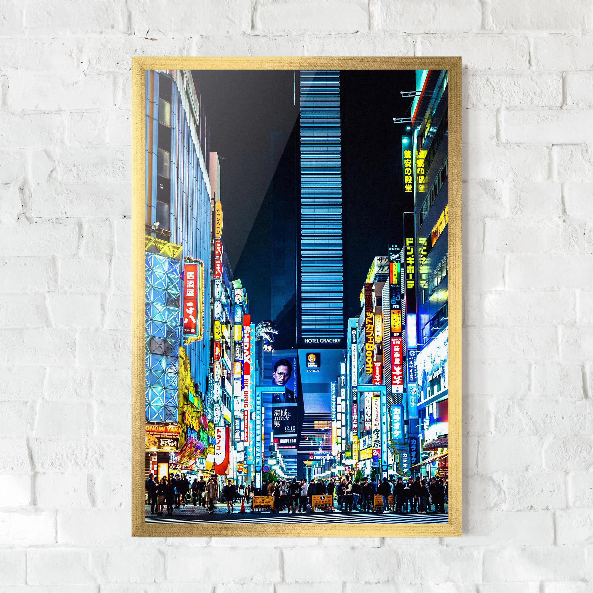 Poster Înrămat Colorful City Lights mockup 0