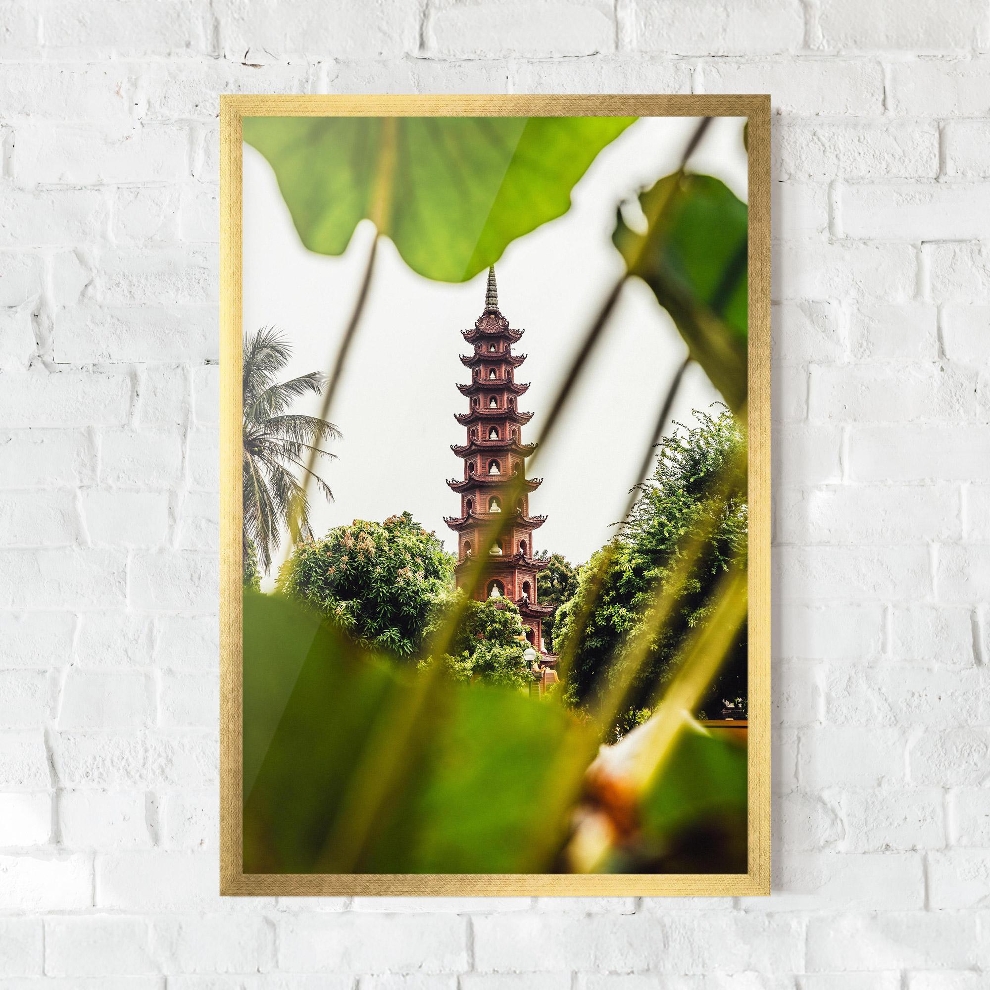 Poster Înrămat Tran Quoc Pagoda mockup 0
