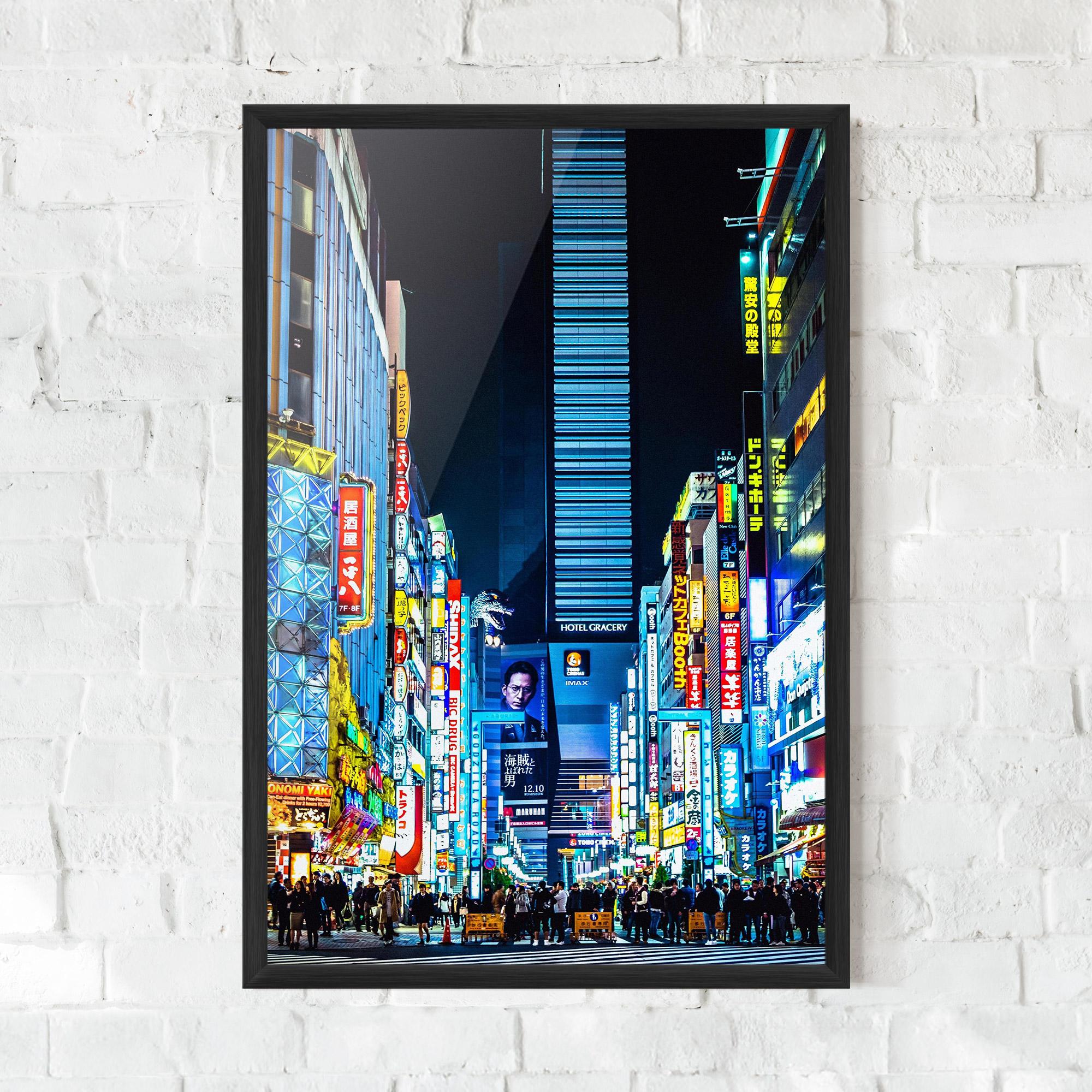 Poster Înrămat Colorful City Lights mockup 0
