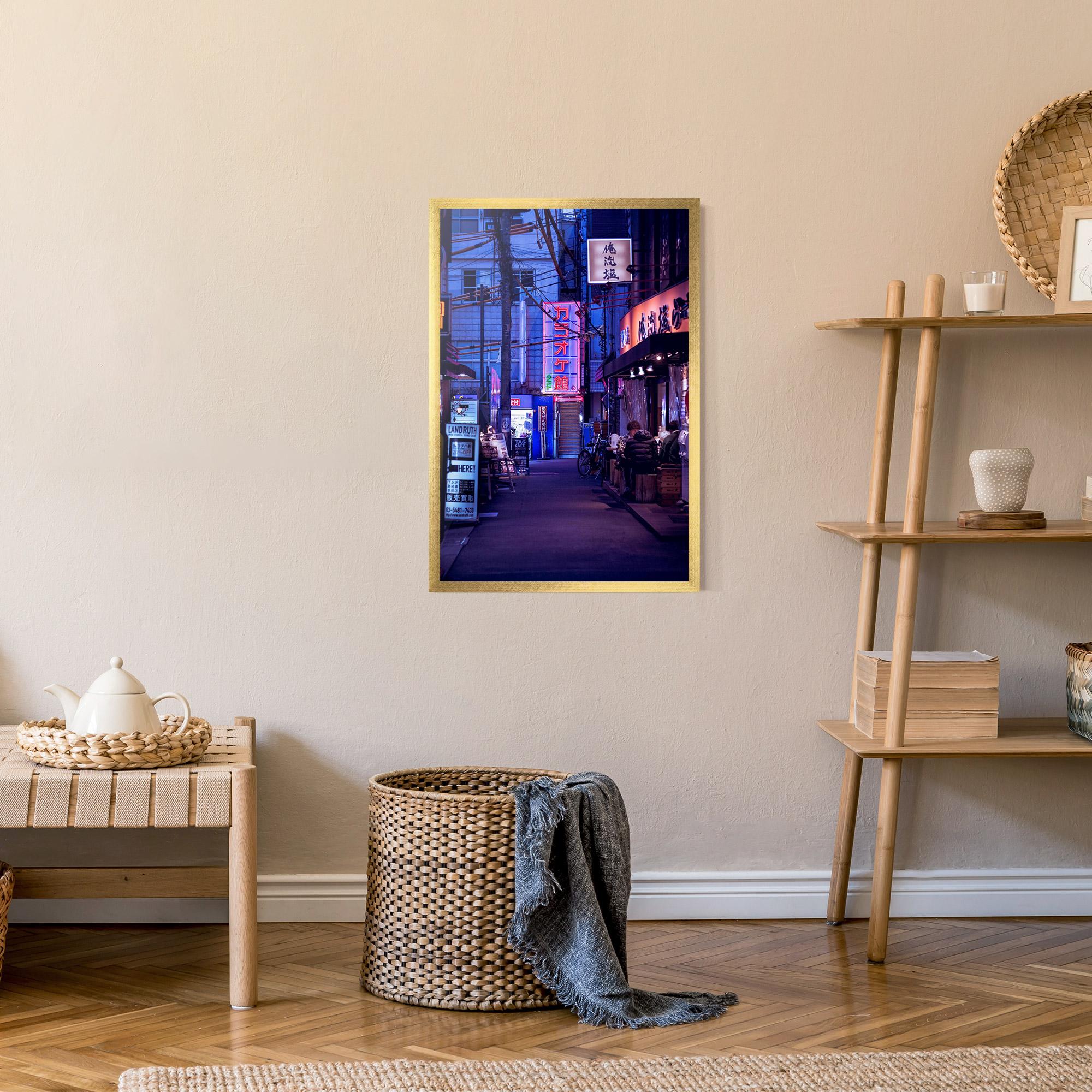 Poster Înrămat Purple Blue Lights mockup 9