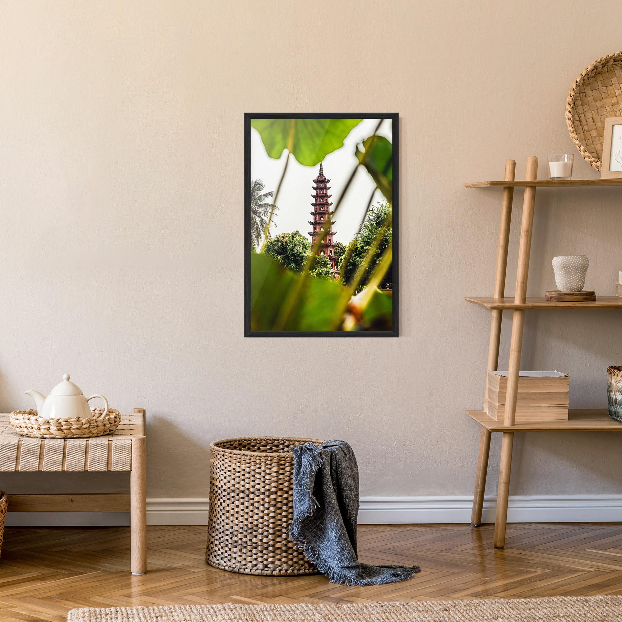 Poster Înrămat Tran Quoc Pagoda mockup 9