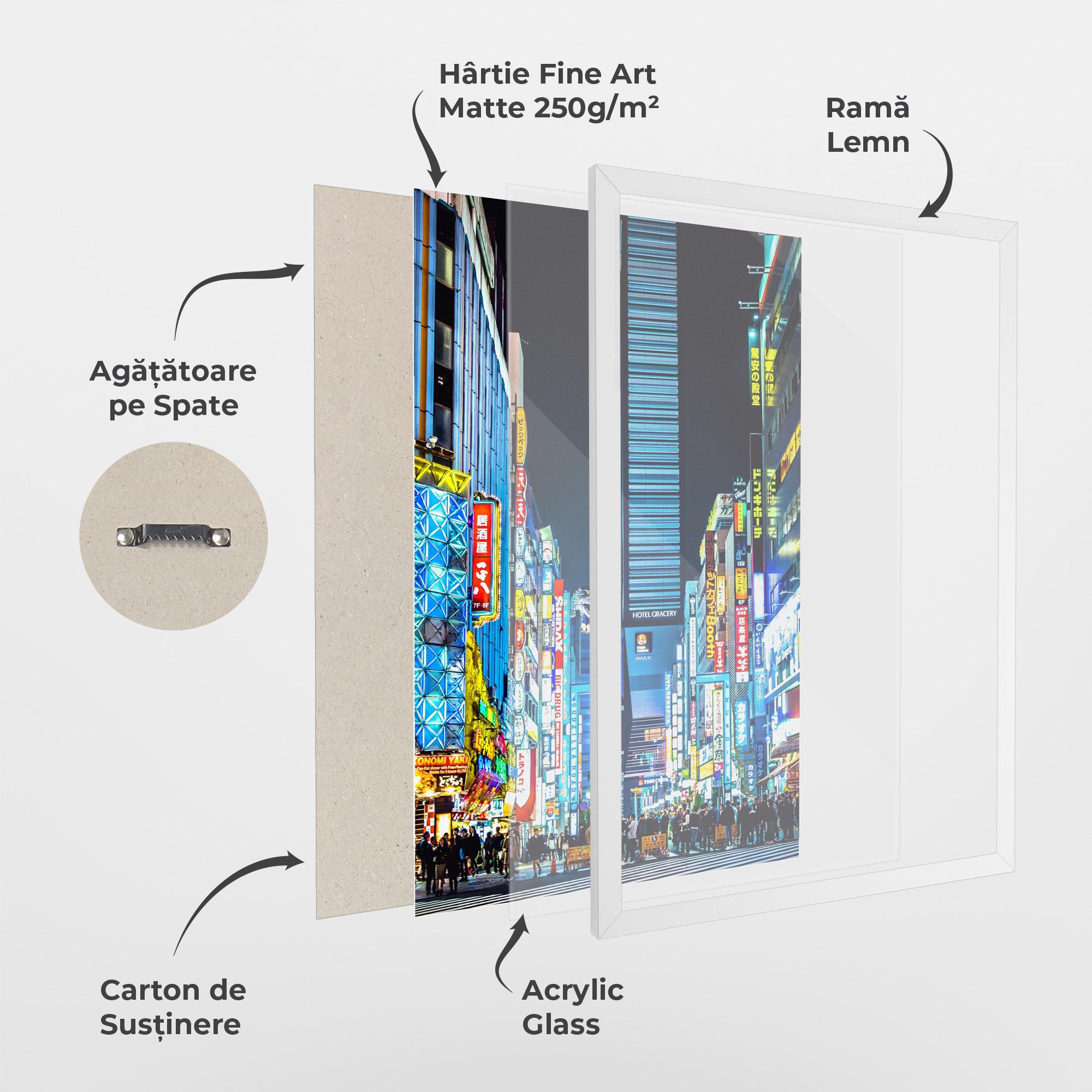 Poster Înrămat Colorful City Lights mockup 1