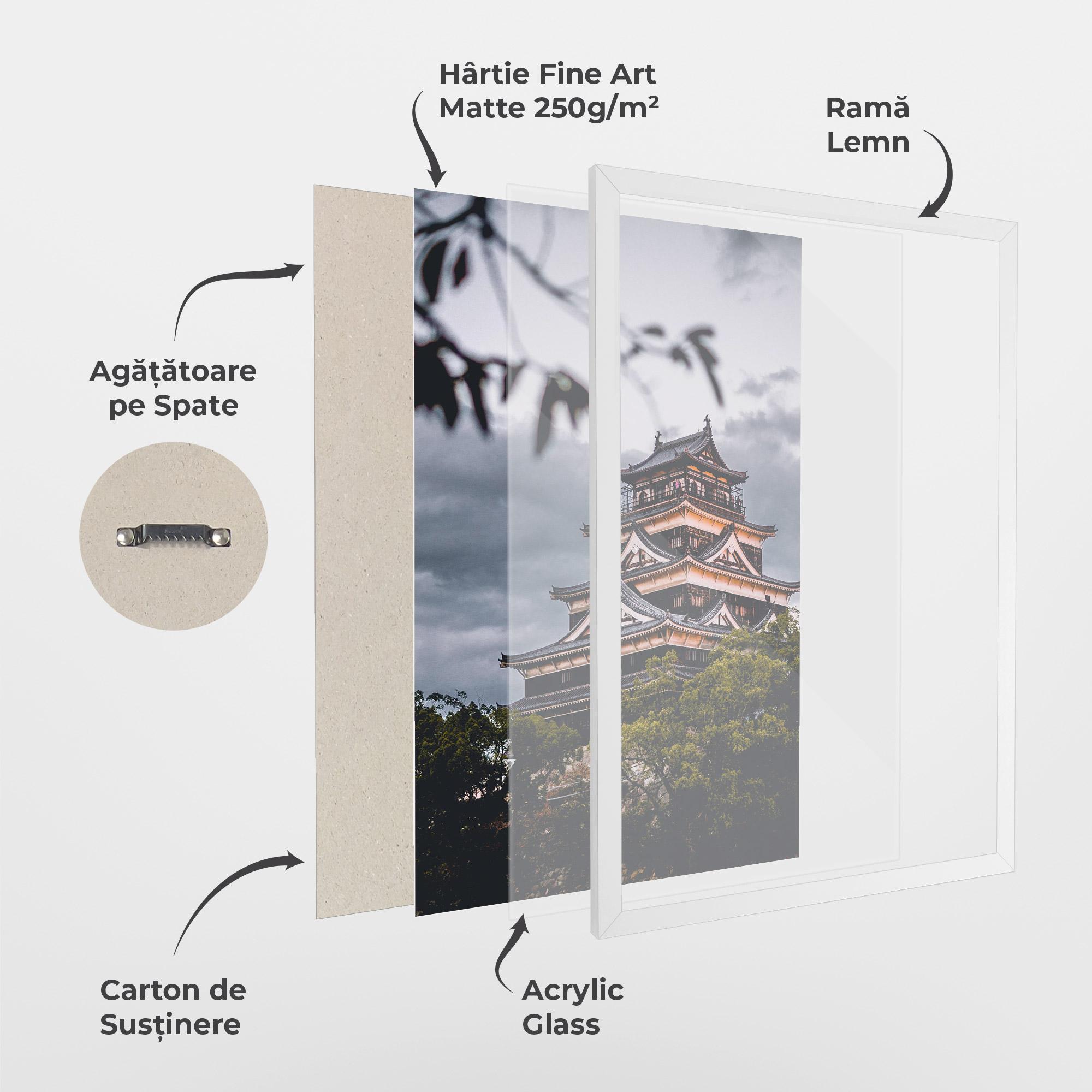 Poster Înrămat Hiroshima Castle mockup 1