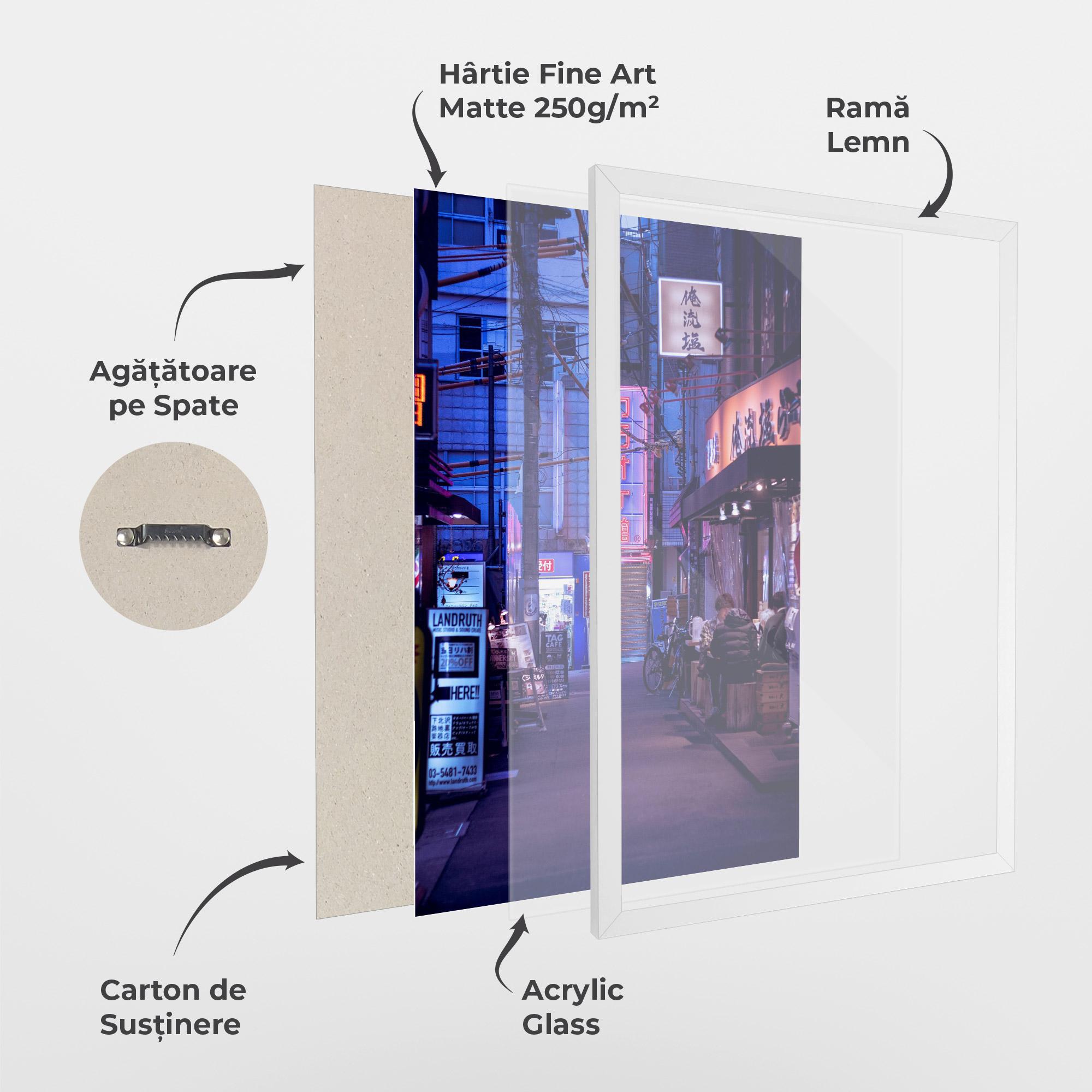 Poster Înrămat Purple Blue Lights mockup 1