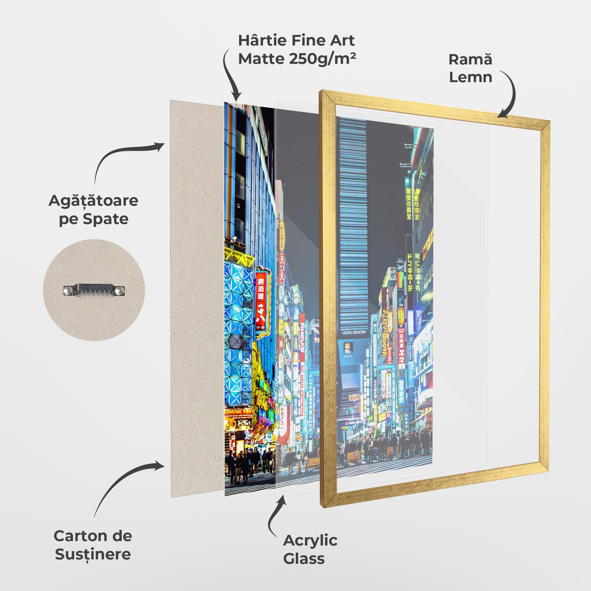 Poster Înrămat Colorful City Lights mockup 1