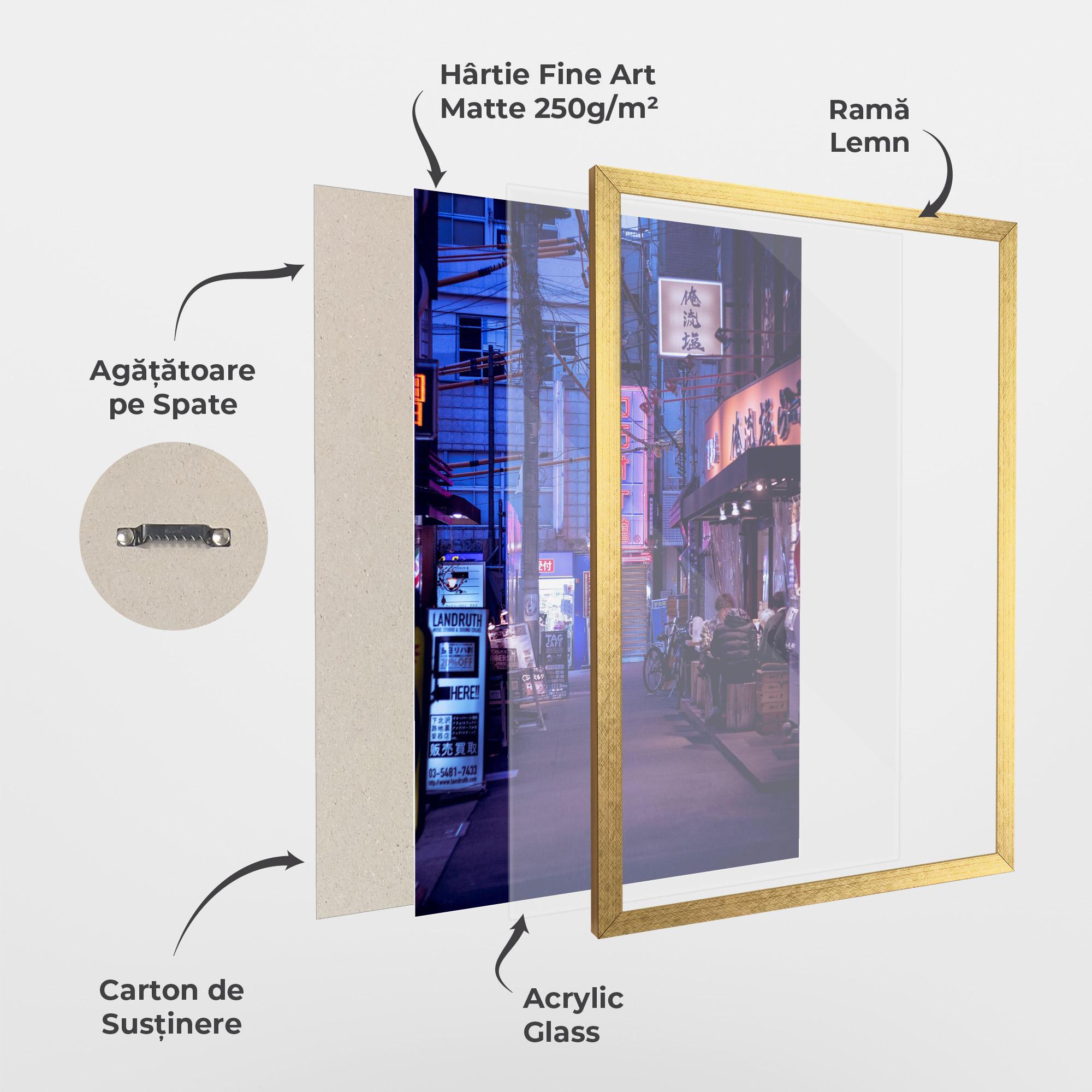 Poster Înrămat Purple Blue Lights mockup 1