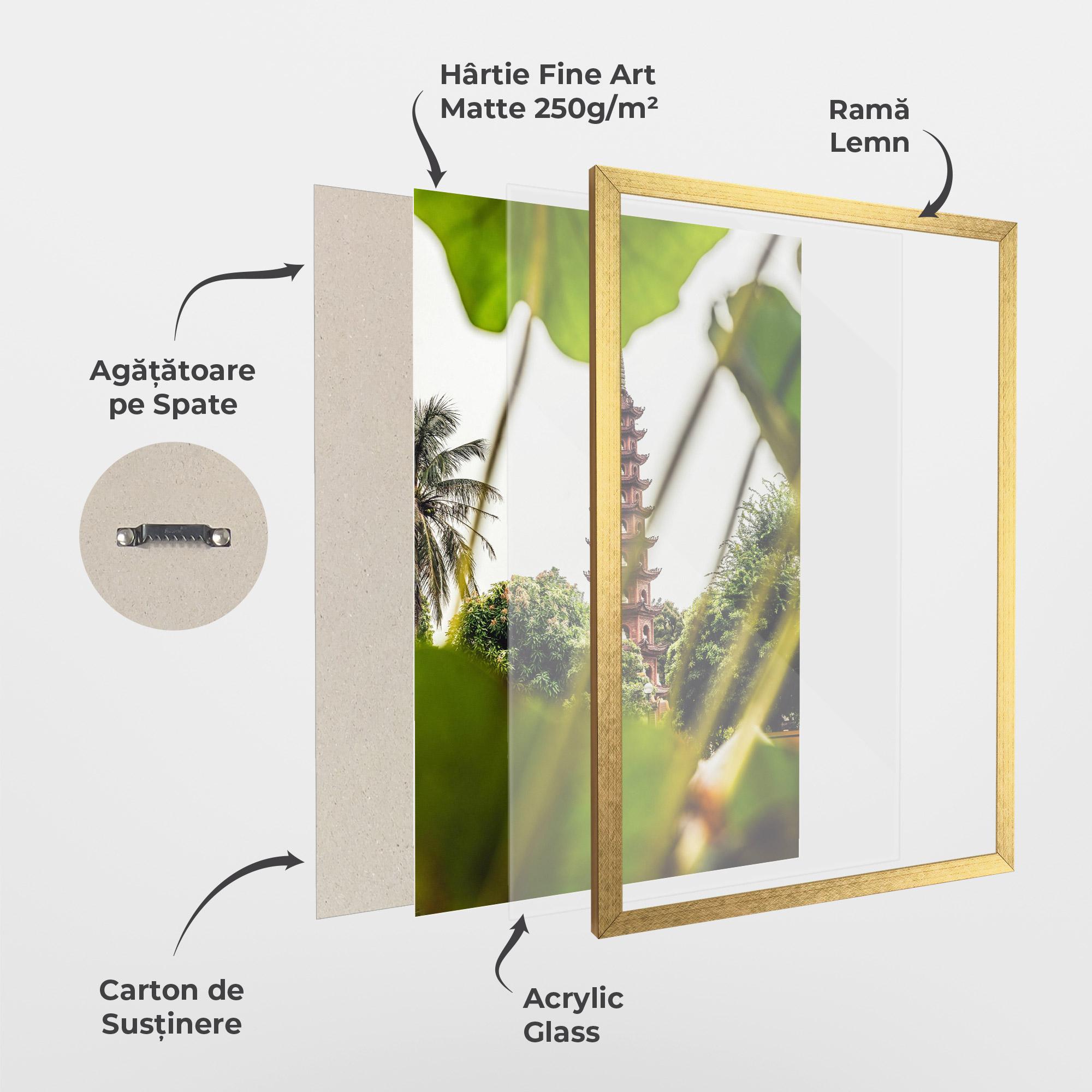 Poster Înrămat Tran Quoc Pagoda mockup 1