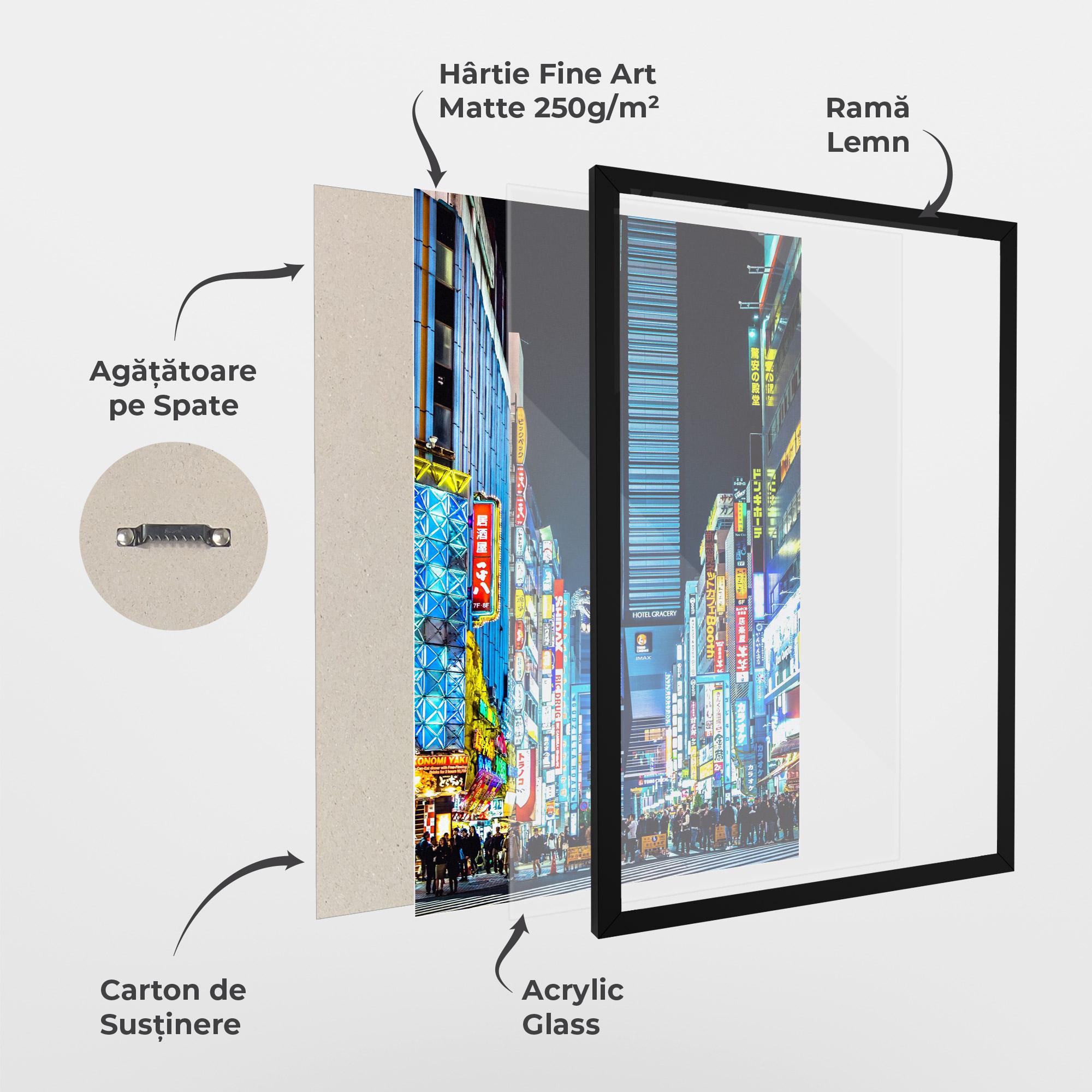 Poster Înrămat Colorful City Lights mockup 1