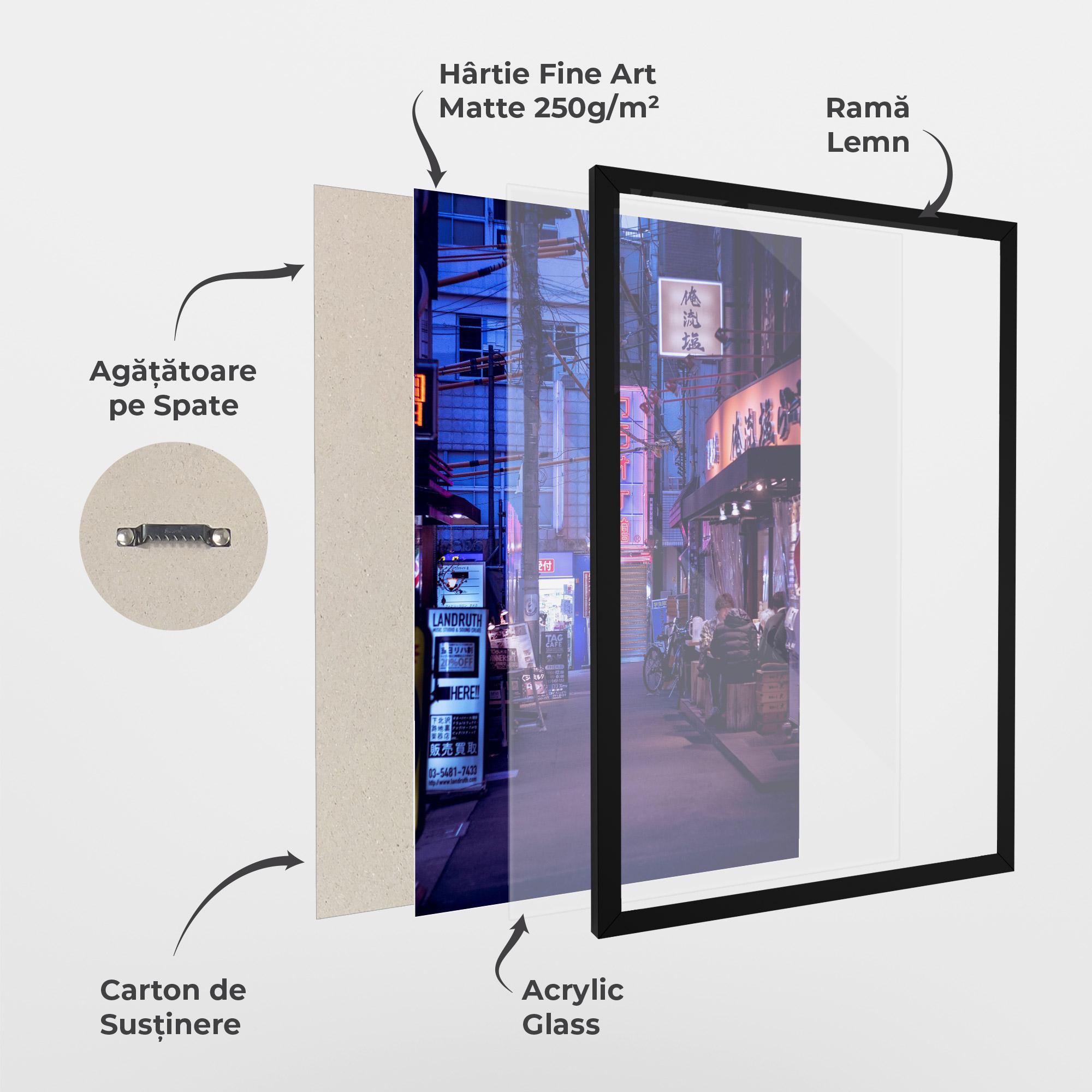 Poster Înrămat Purple Blue Lights mockup 1