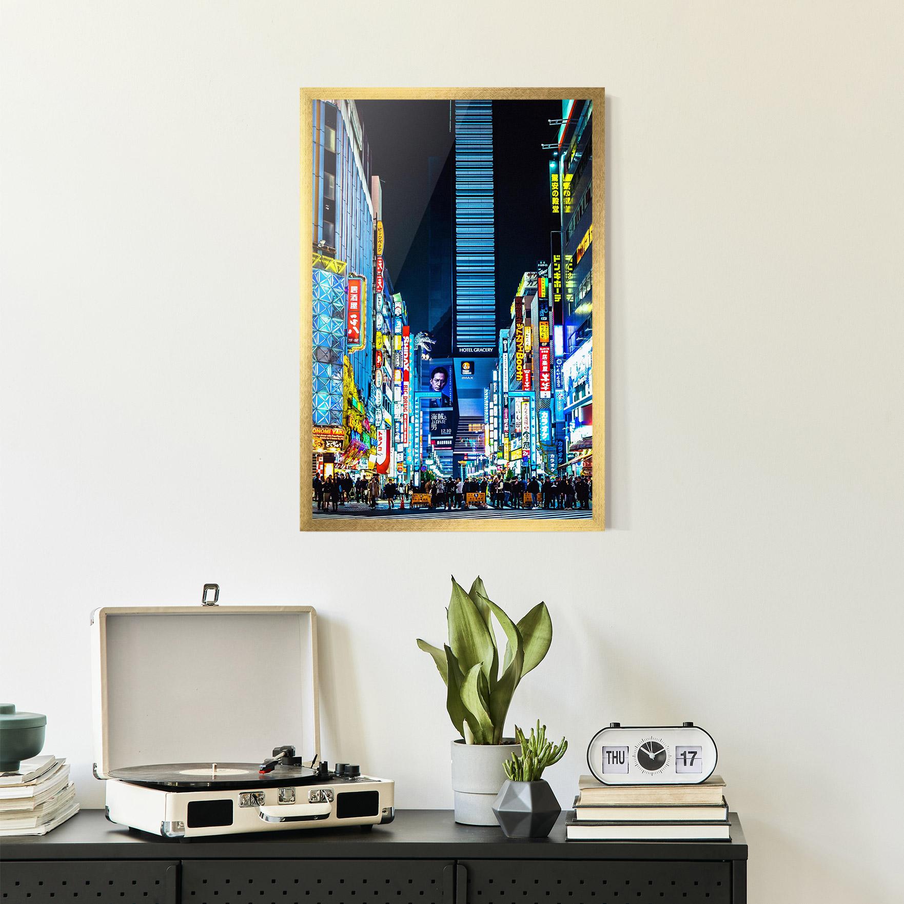 Poster Înrămat Colorful City Lights mockup 2