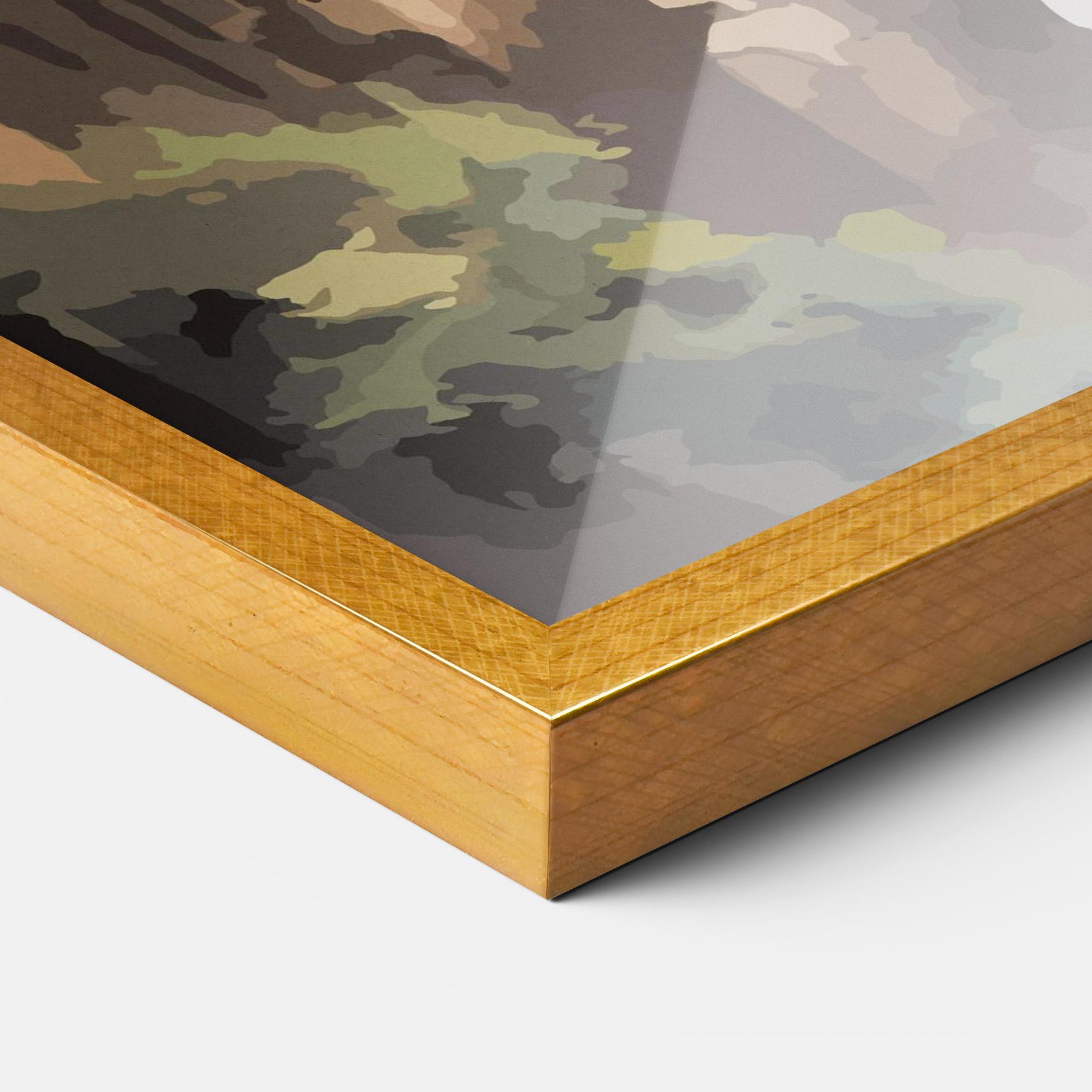 Poster Înrămat Temple Painting mockup 3