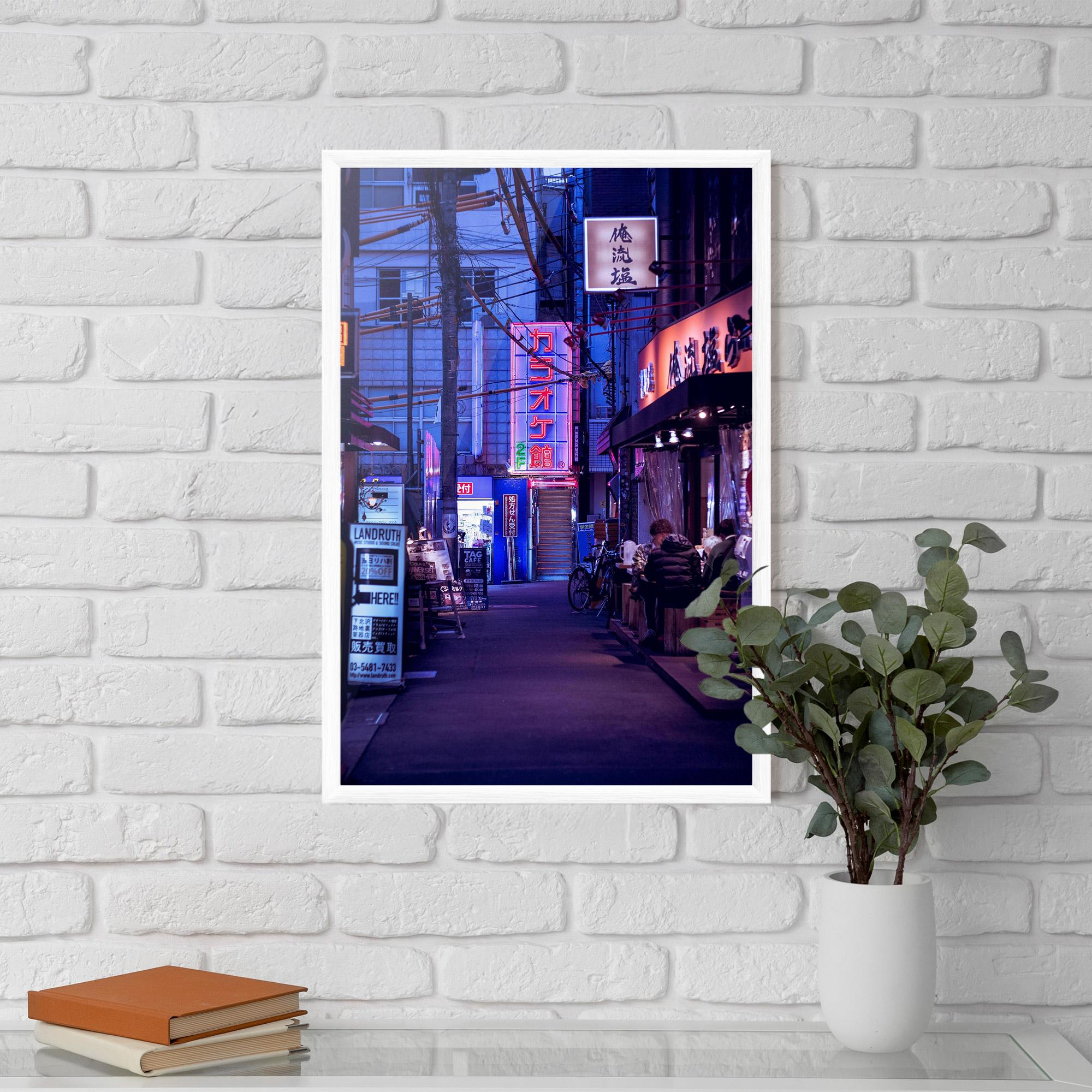 Poster Înrămat Purple Blue Lights mockup 5