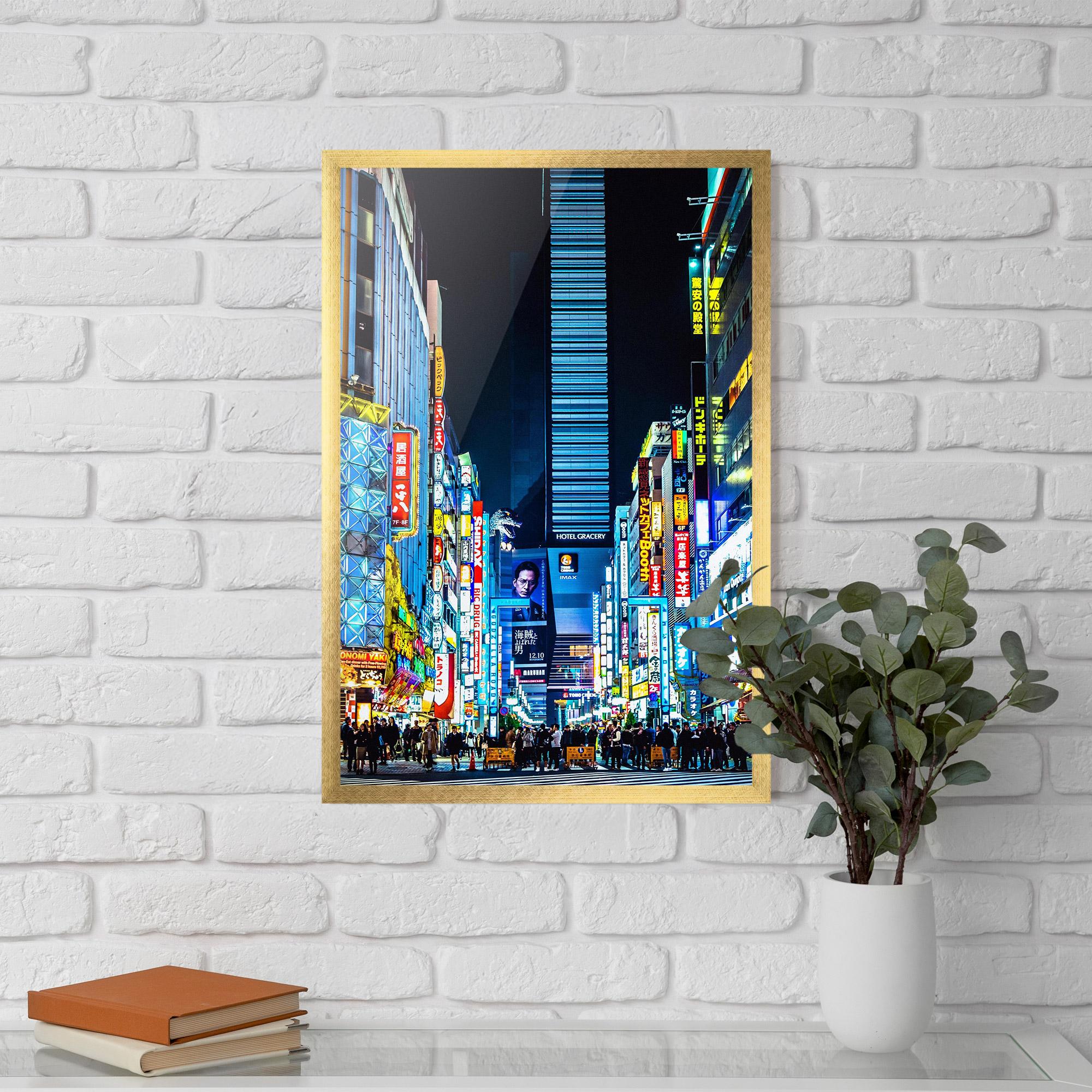 Poster Înrămat Colorful City Lights mockup 5