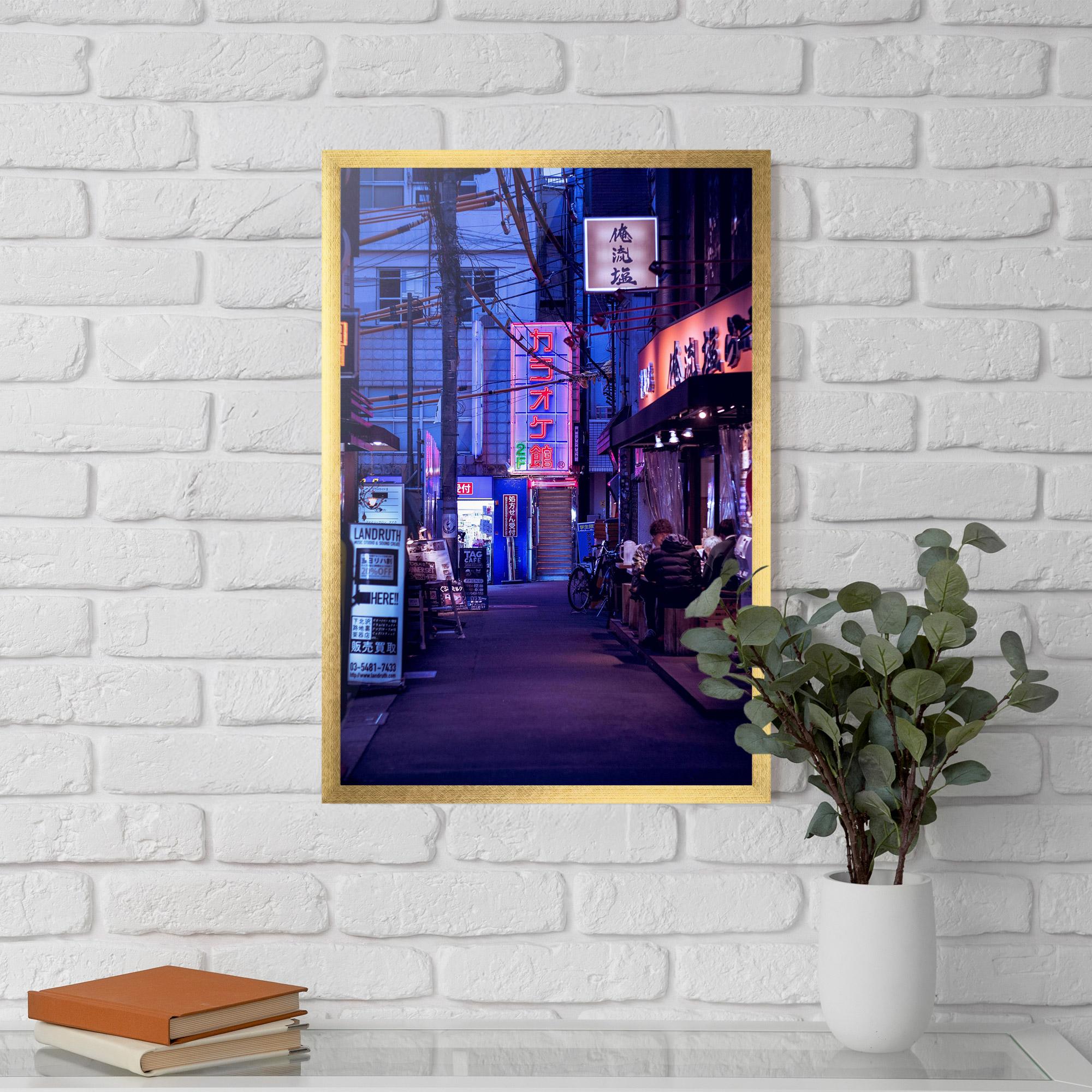 Poster Înrămat Purple Blue Lights mockup 5