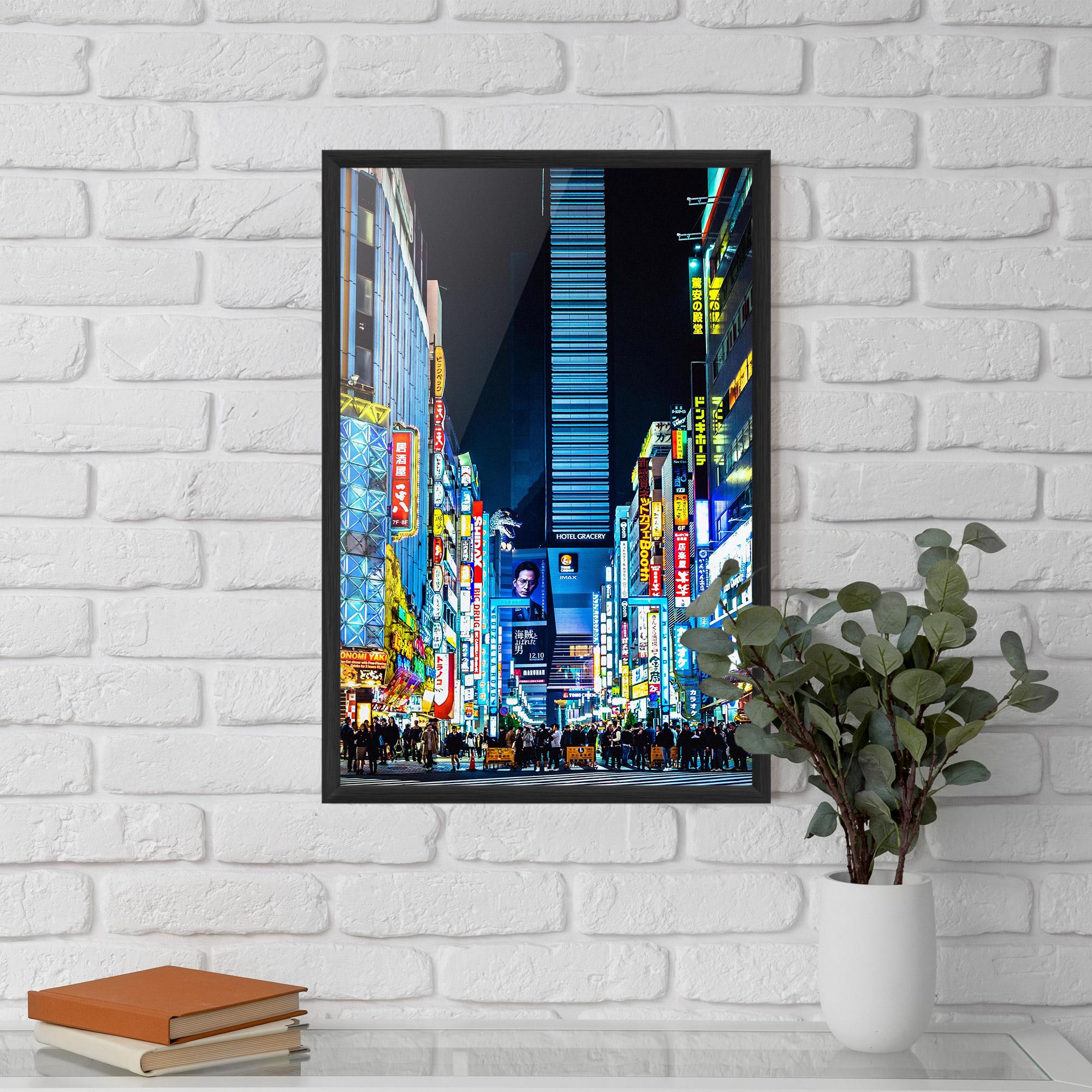 Poster Înrămat Colorful City Lights mockup 5