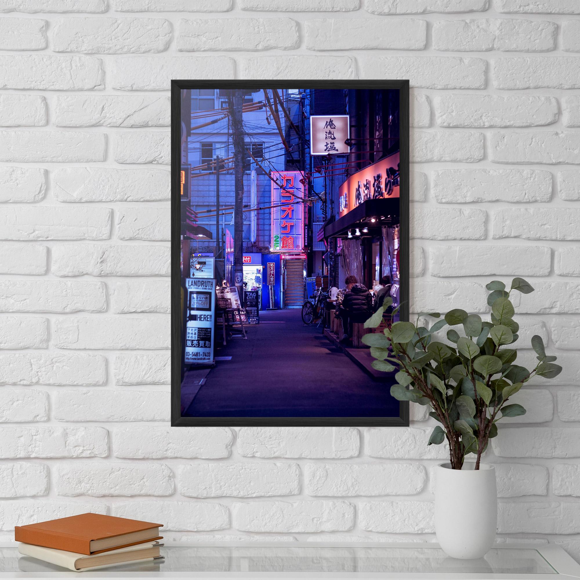 Poster Înrămat Purple Blue Lights mockup 5