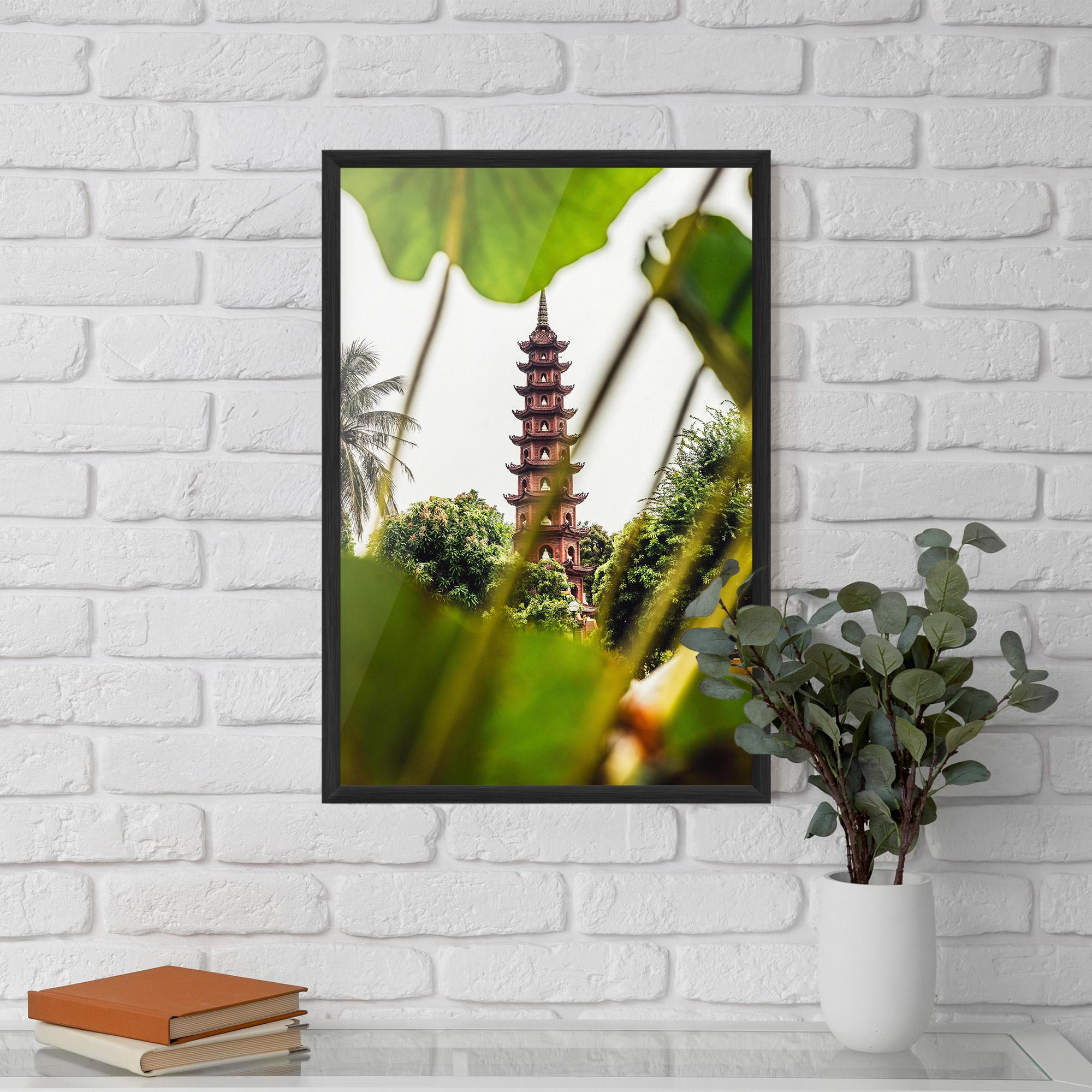 Poster Înrămat Tran Quoc Pagoda mockup 5