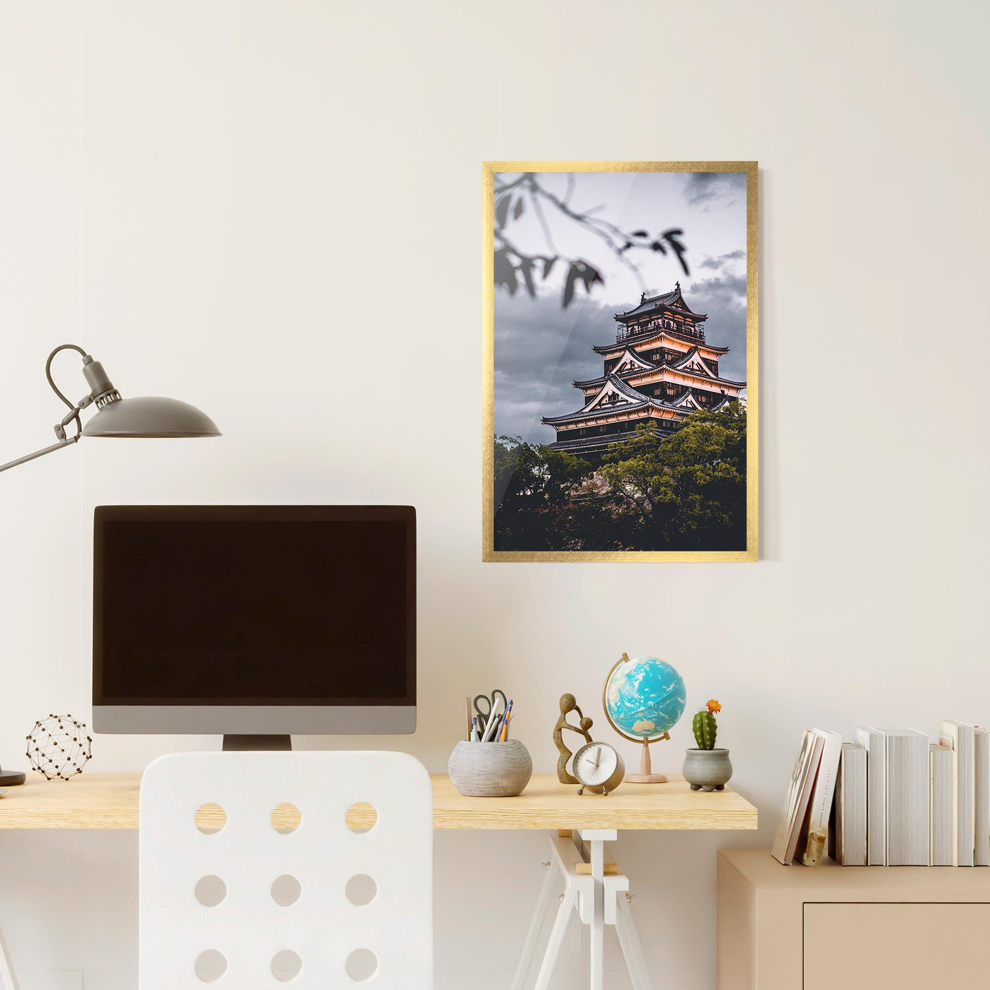 Poster Înrămat Hiroshima Castle mockup 6
